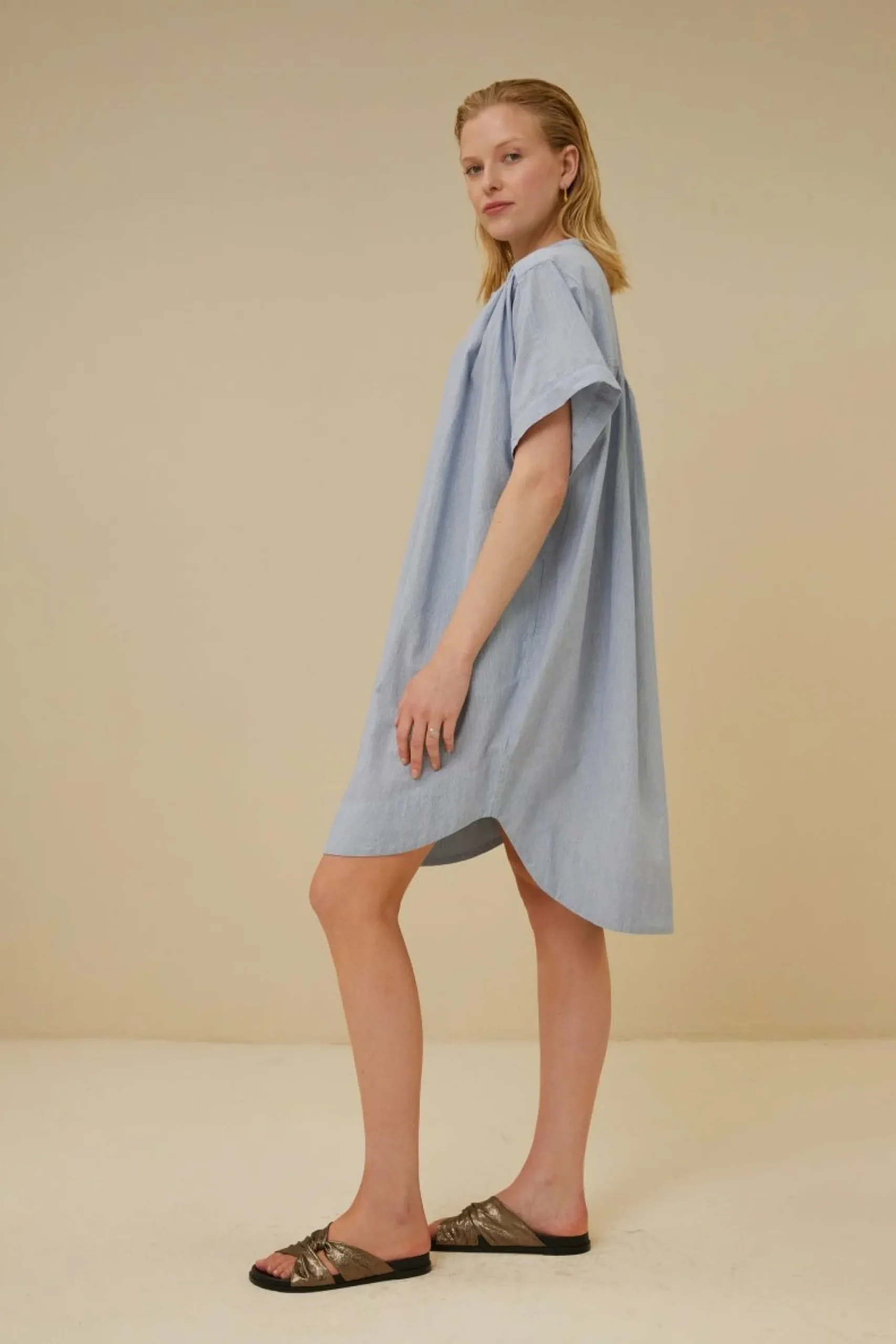 By bar Jurken<Amber Pin Stripe Dress