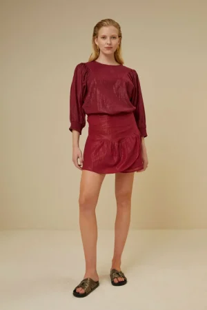 By bar Co-Ord Sets<Belle Metallic Skirt