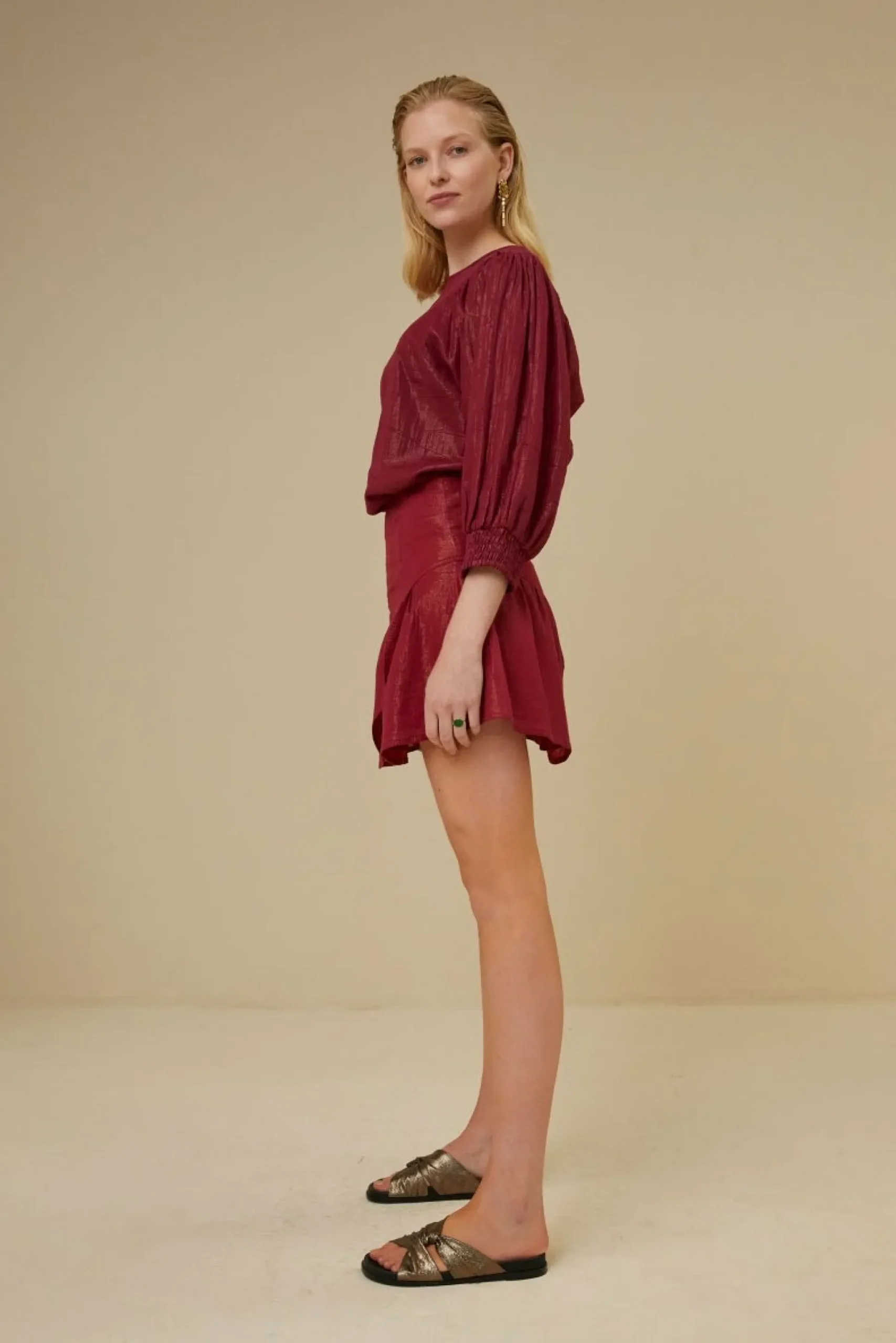 By bar Rokken<Belle Metallic Skirt
