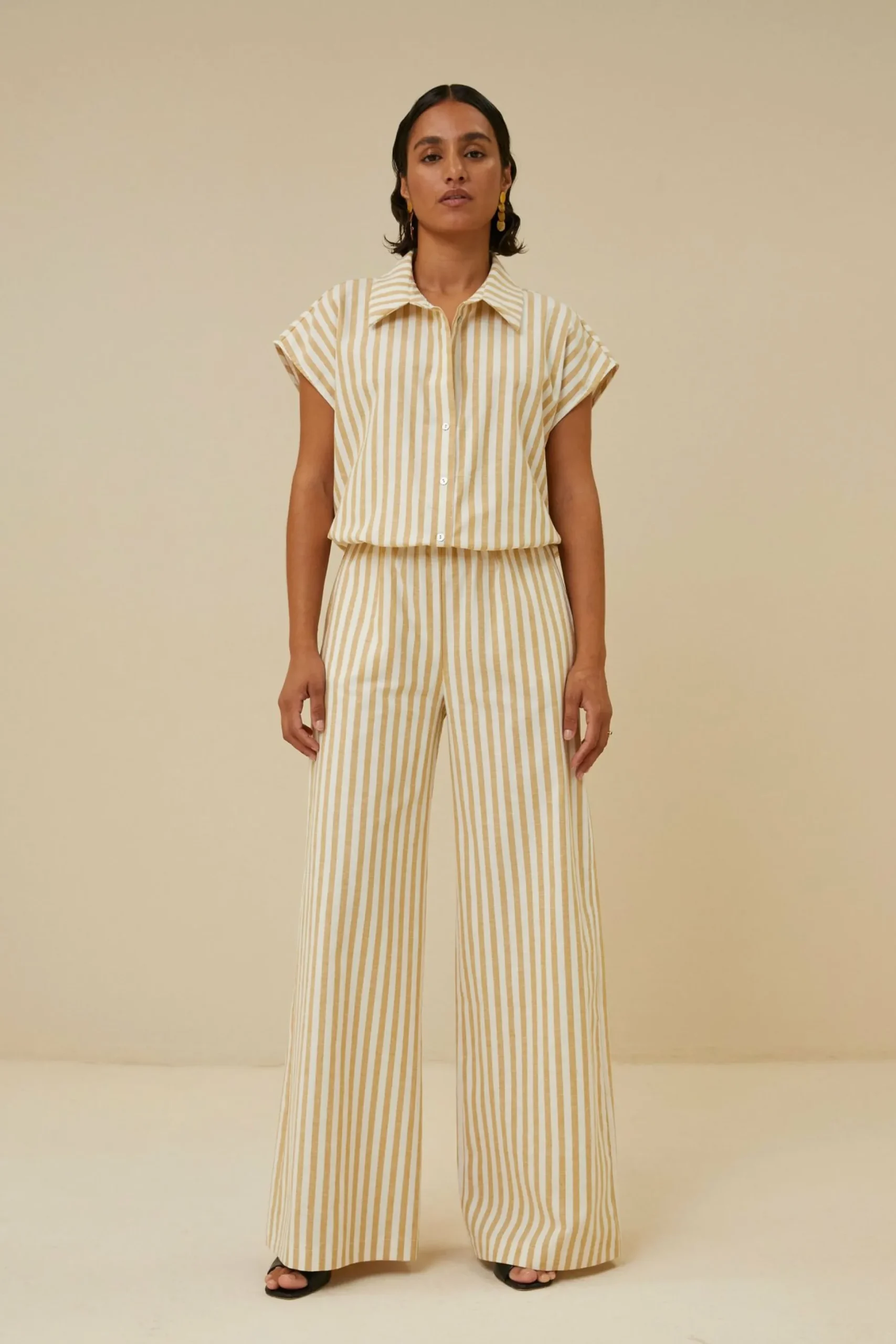 By bar Blouses<Bieke Linen Stripe Blouse