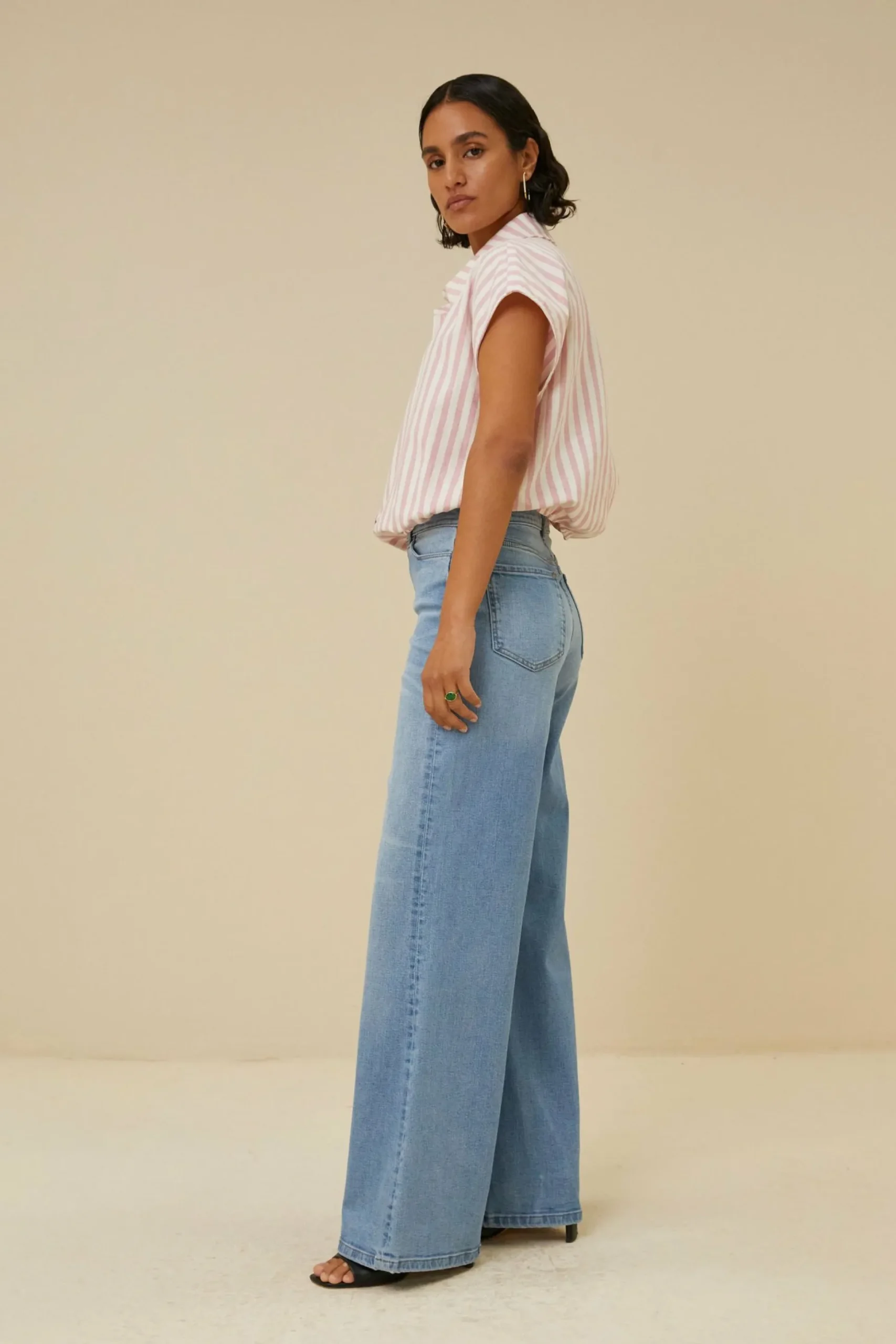 By bar Blouses<Bieke Linen Stripe Blouse