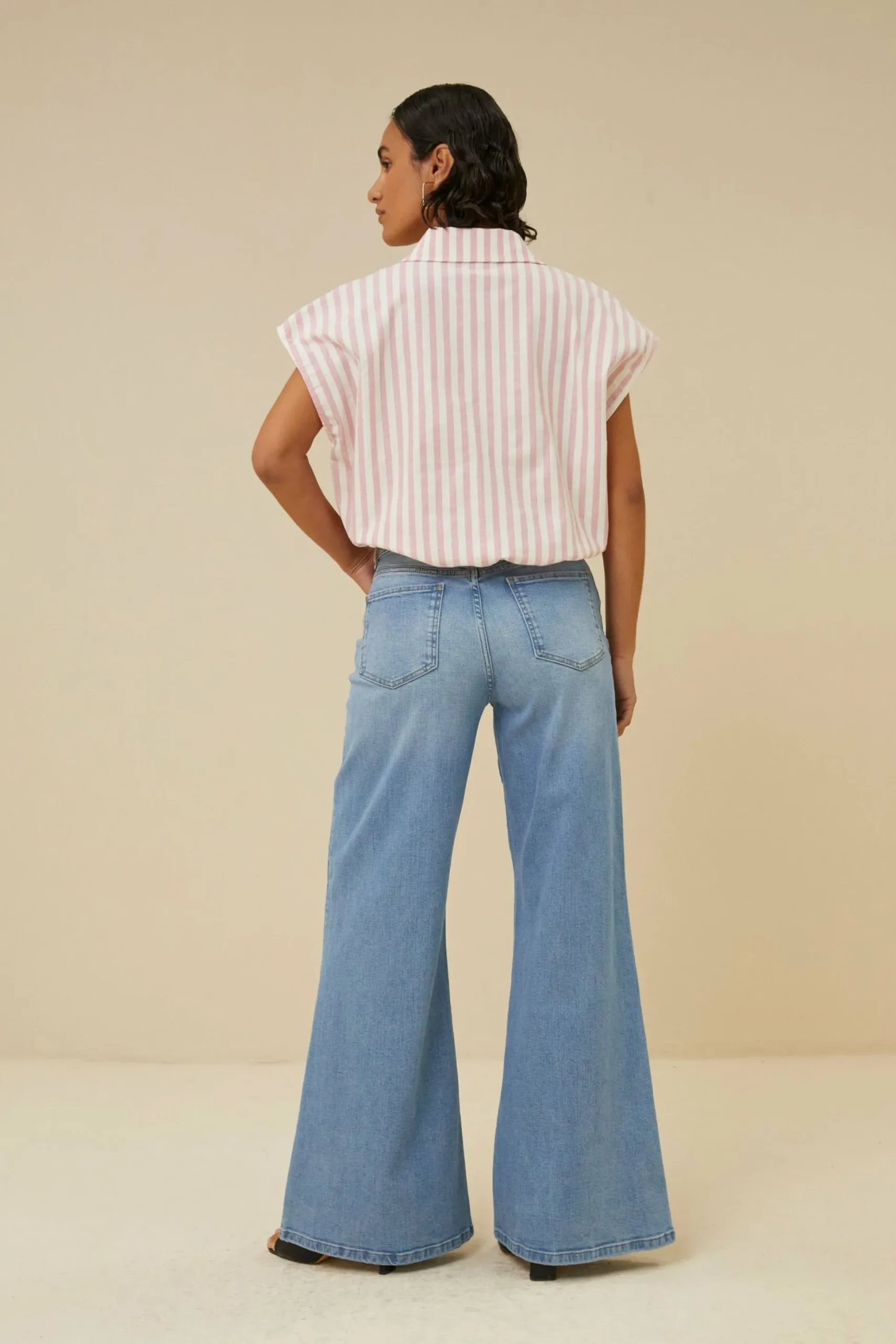 By bar Blouses<Bieke Linen Stripe Blouse