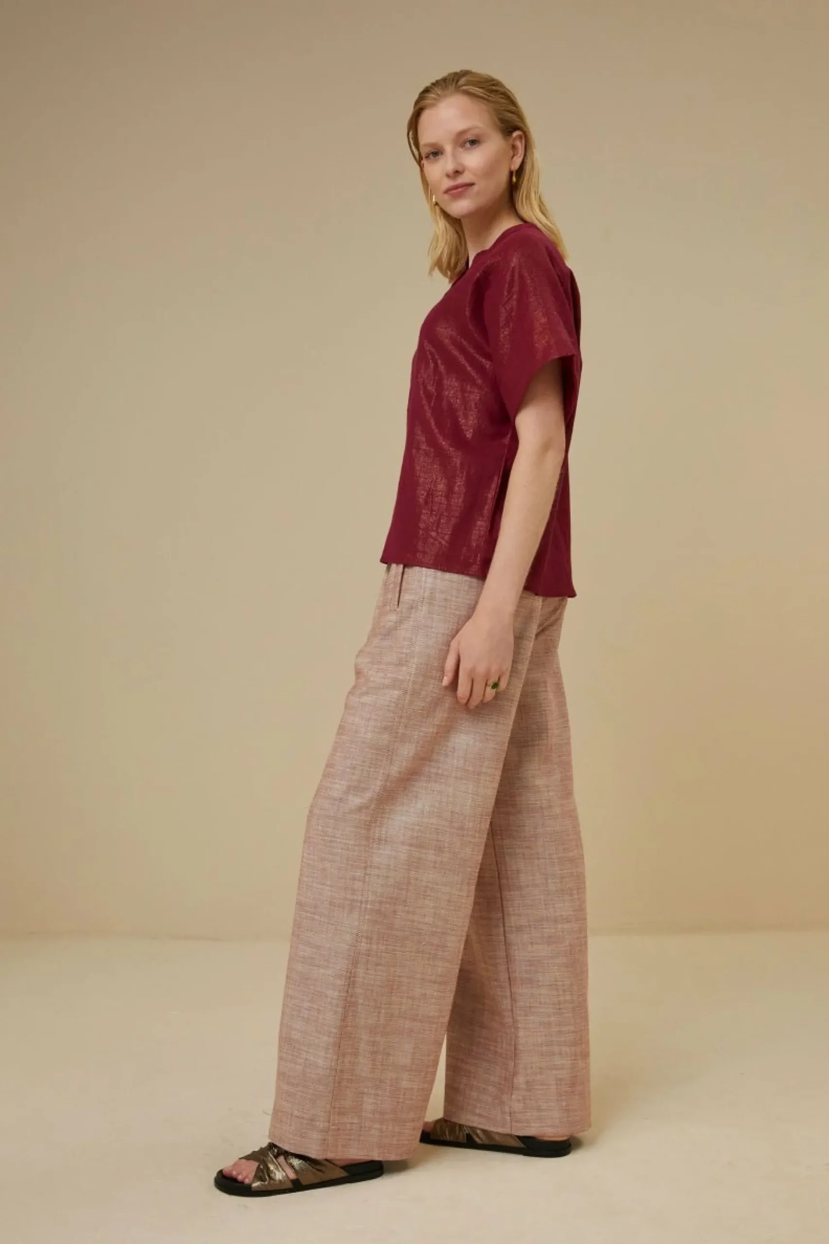 By bar Co-Ord Sets<Bo Metallic Blouse
