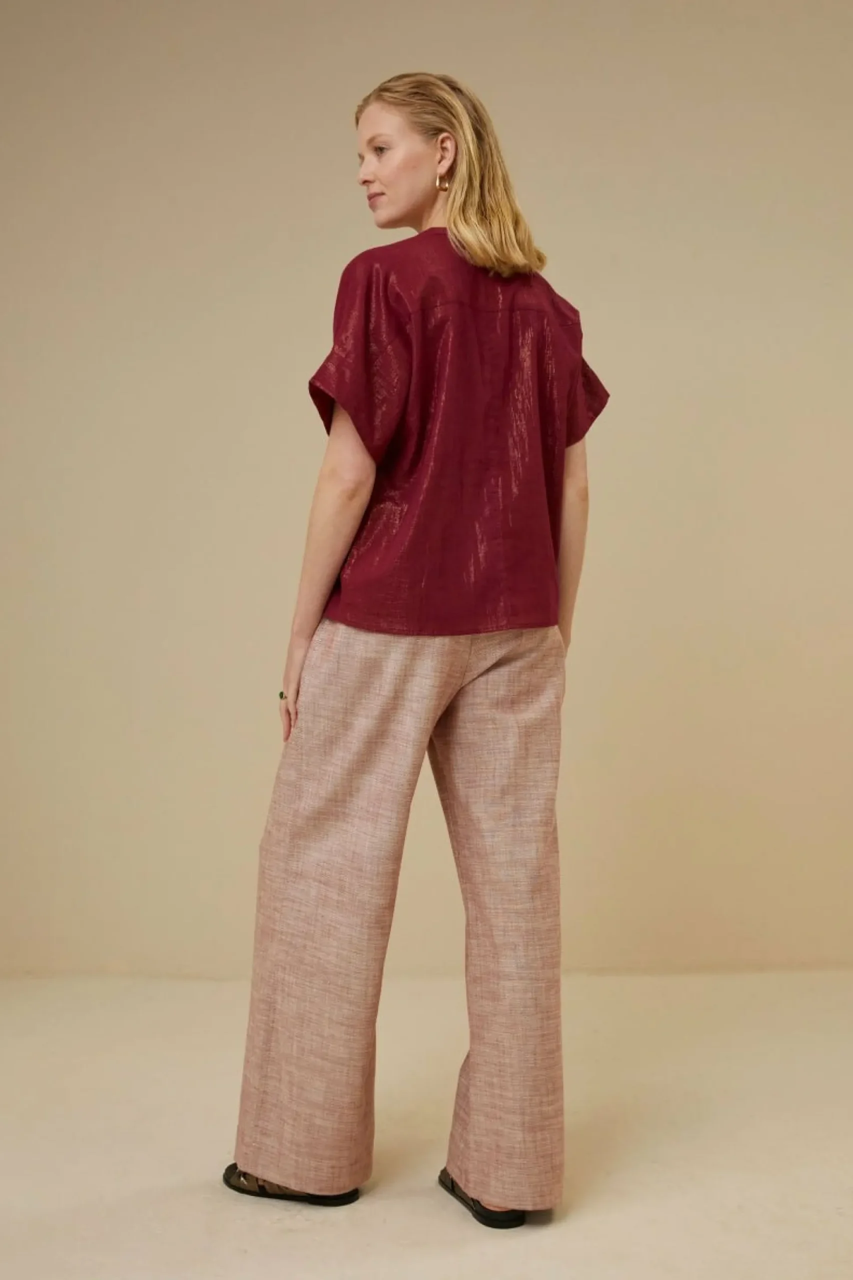 By bar Co-Ord Sets<Bo Metallic Blouse