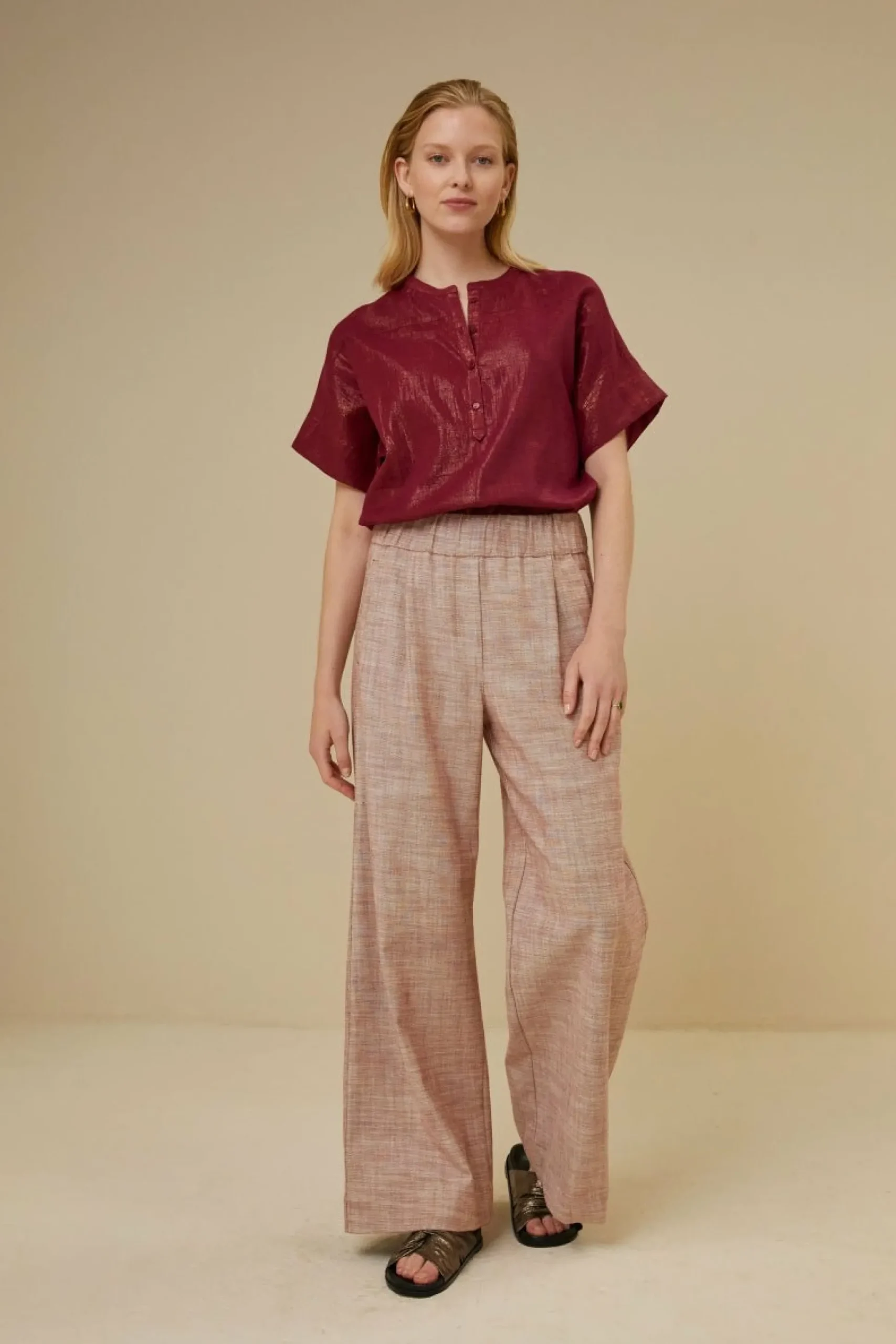 By bar Co-Ord Sets<Bo Metallic Blouse