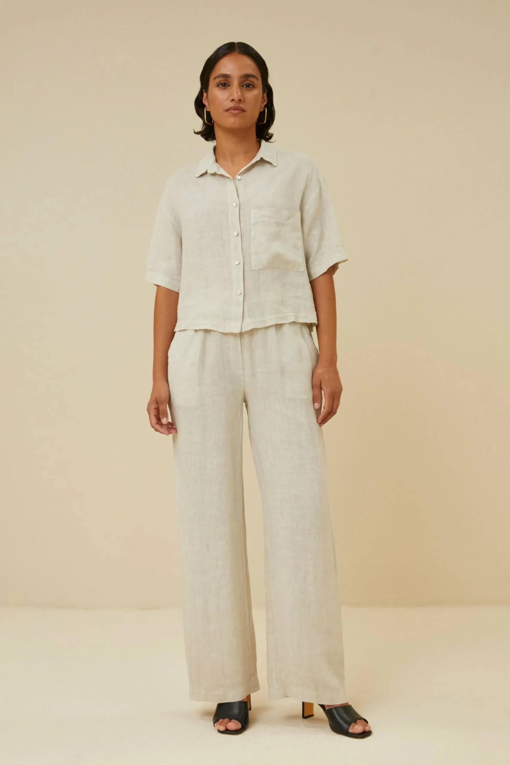 By bar Co-Ord Sets<Cris Linen Blouse