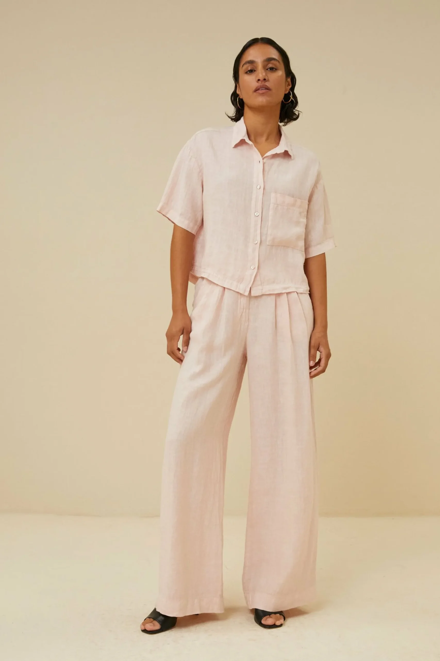 By bar Co-Ord Sets<Cris Linen Blouse