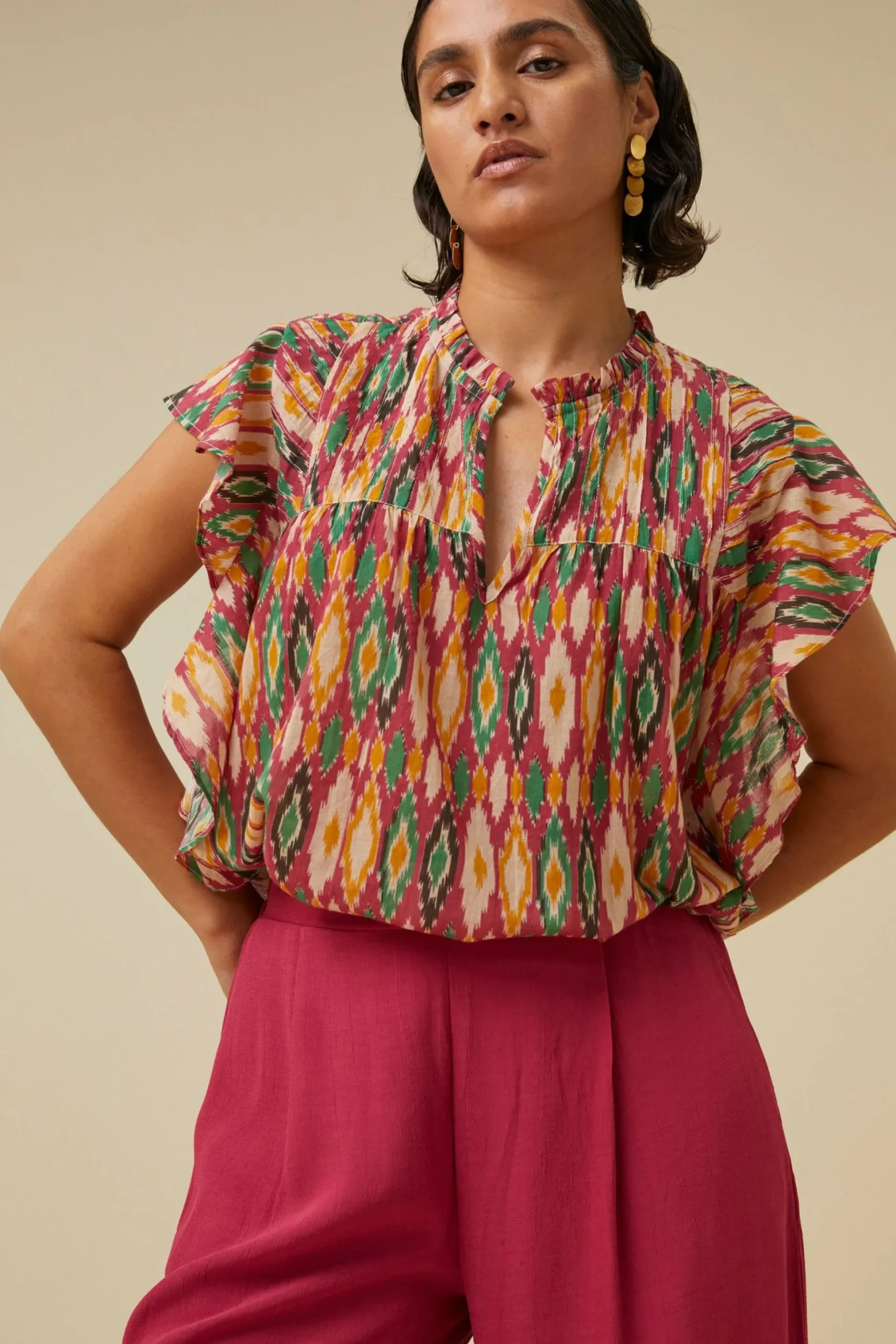 By bar Blouses<Danee Summer Ikat Blouse