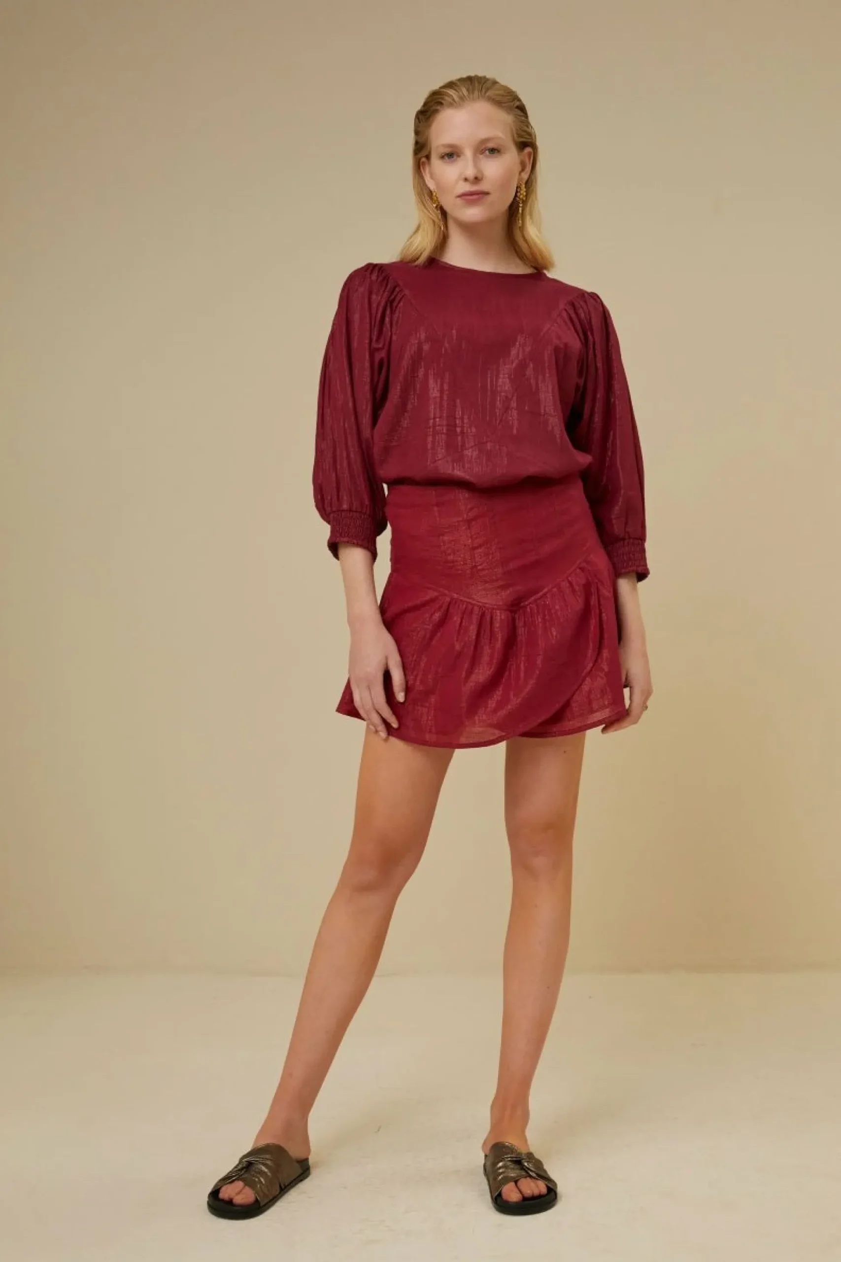 By bar Co-Ord Sets<Dua Metallic Blouse