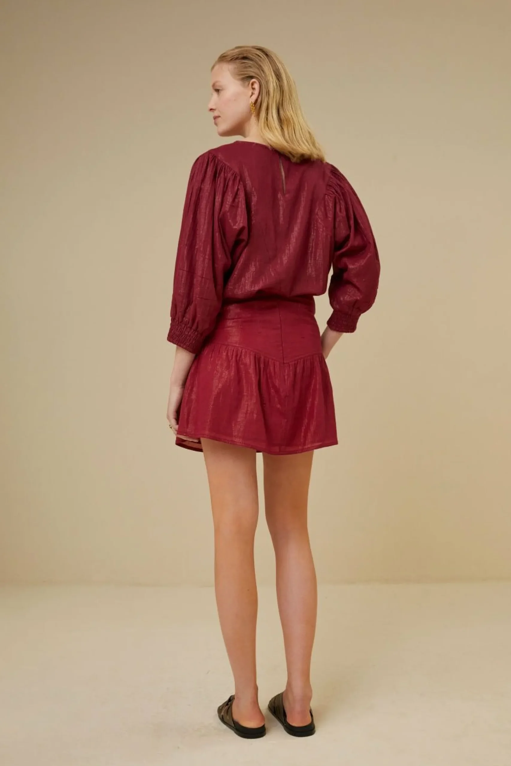 By bar Co-Ord Sets<Dua Metallic Blouse