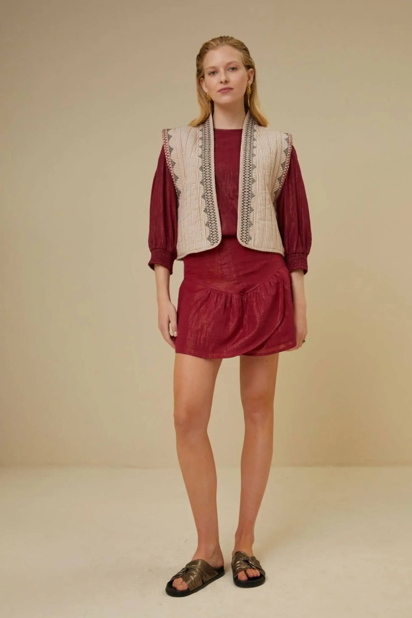By bar Co-Ord Sets<Dua Metallic Blouse