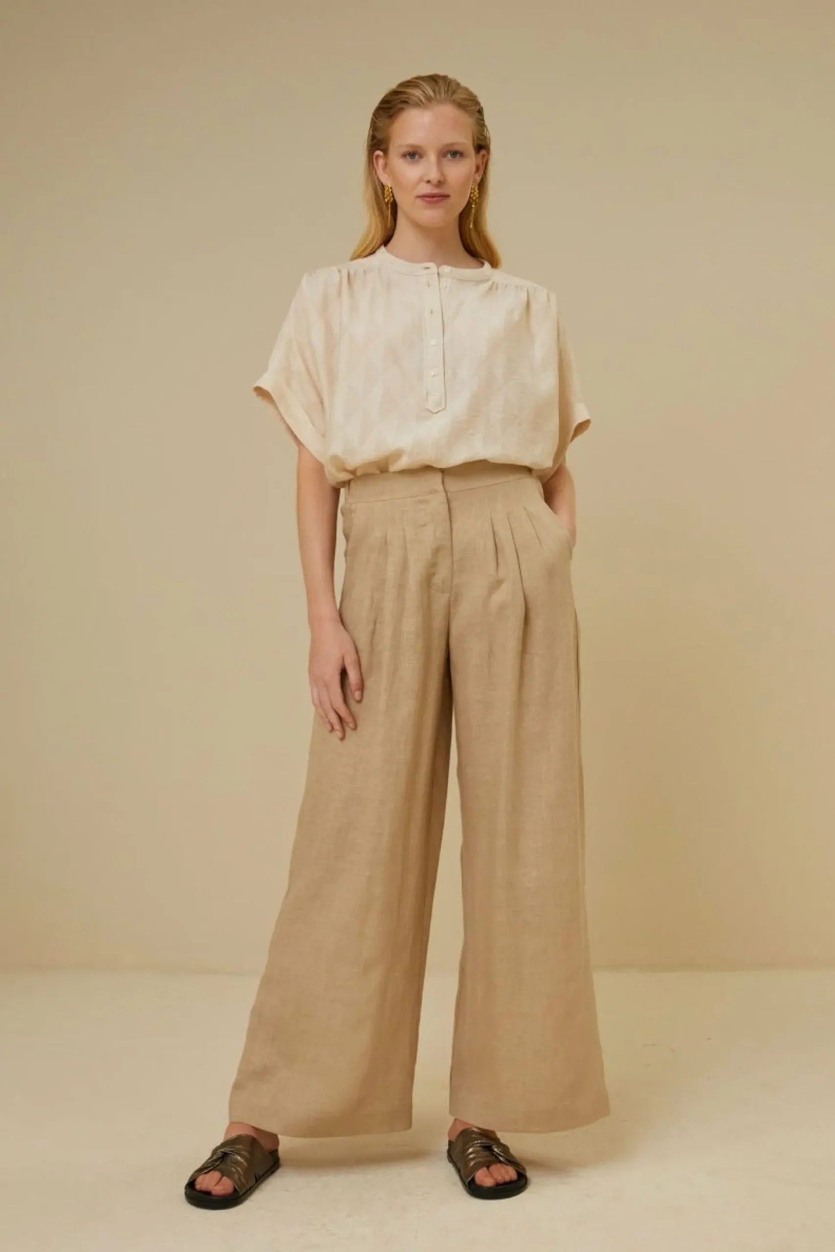 By bar Broeken<Eli Linen Pant