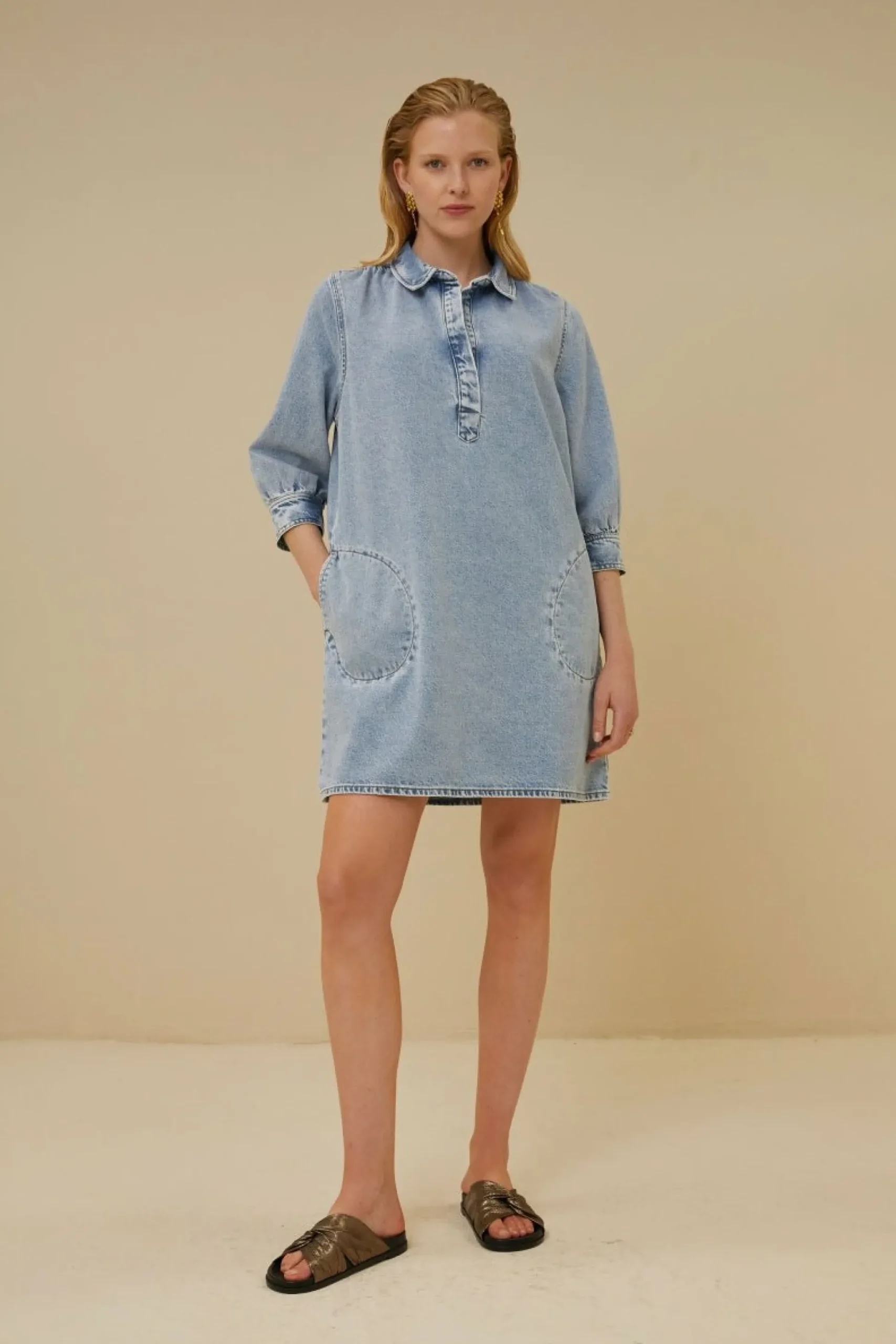 By bar Jurken<Flynth Denim Dress
