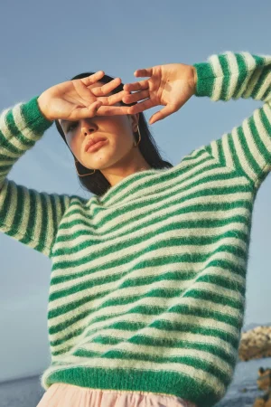 By bar Truien<Gwen Thin Stripe Pullover
