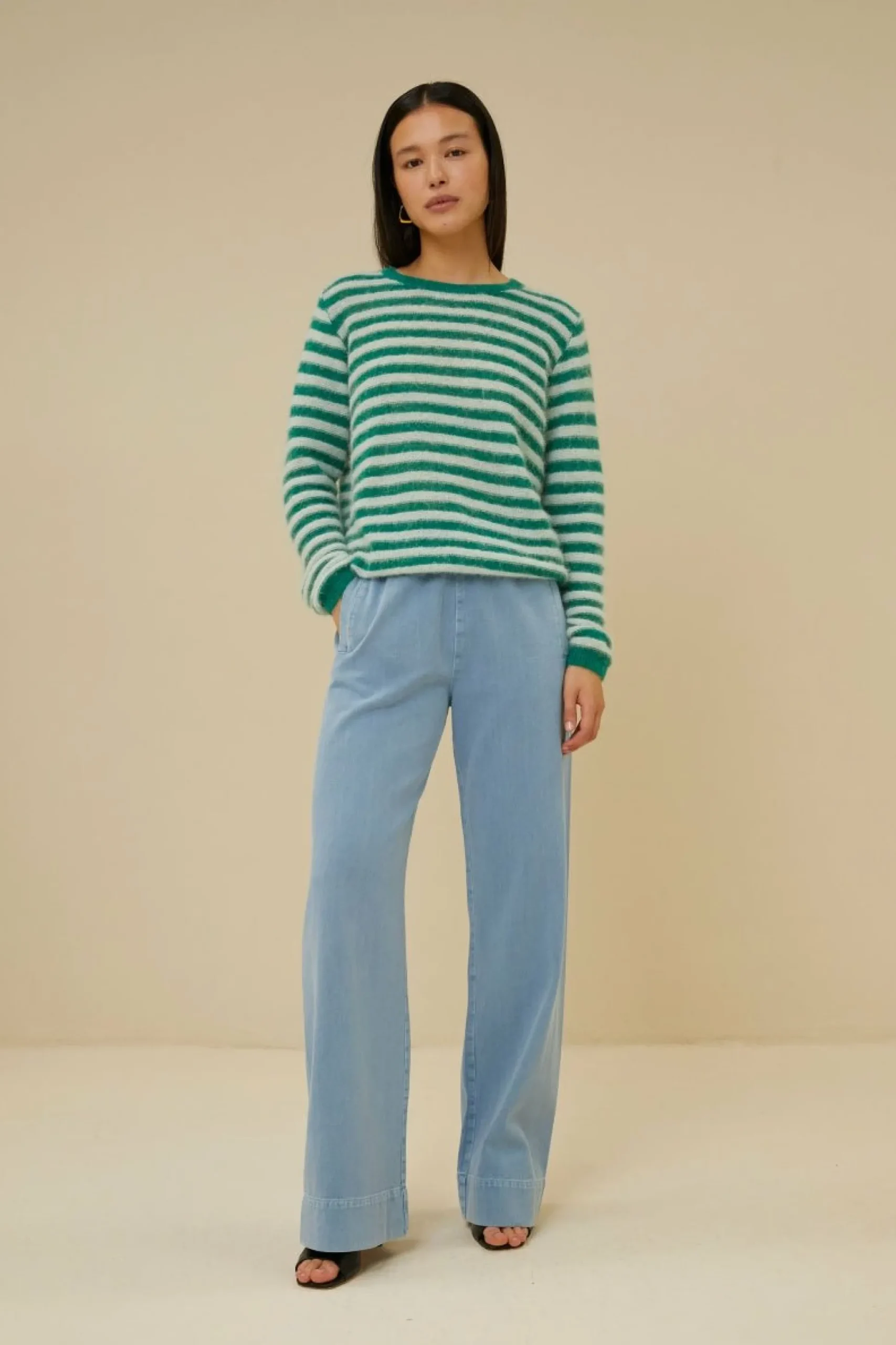 By bar Truien<Gwen Thin Stripe Pullover
