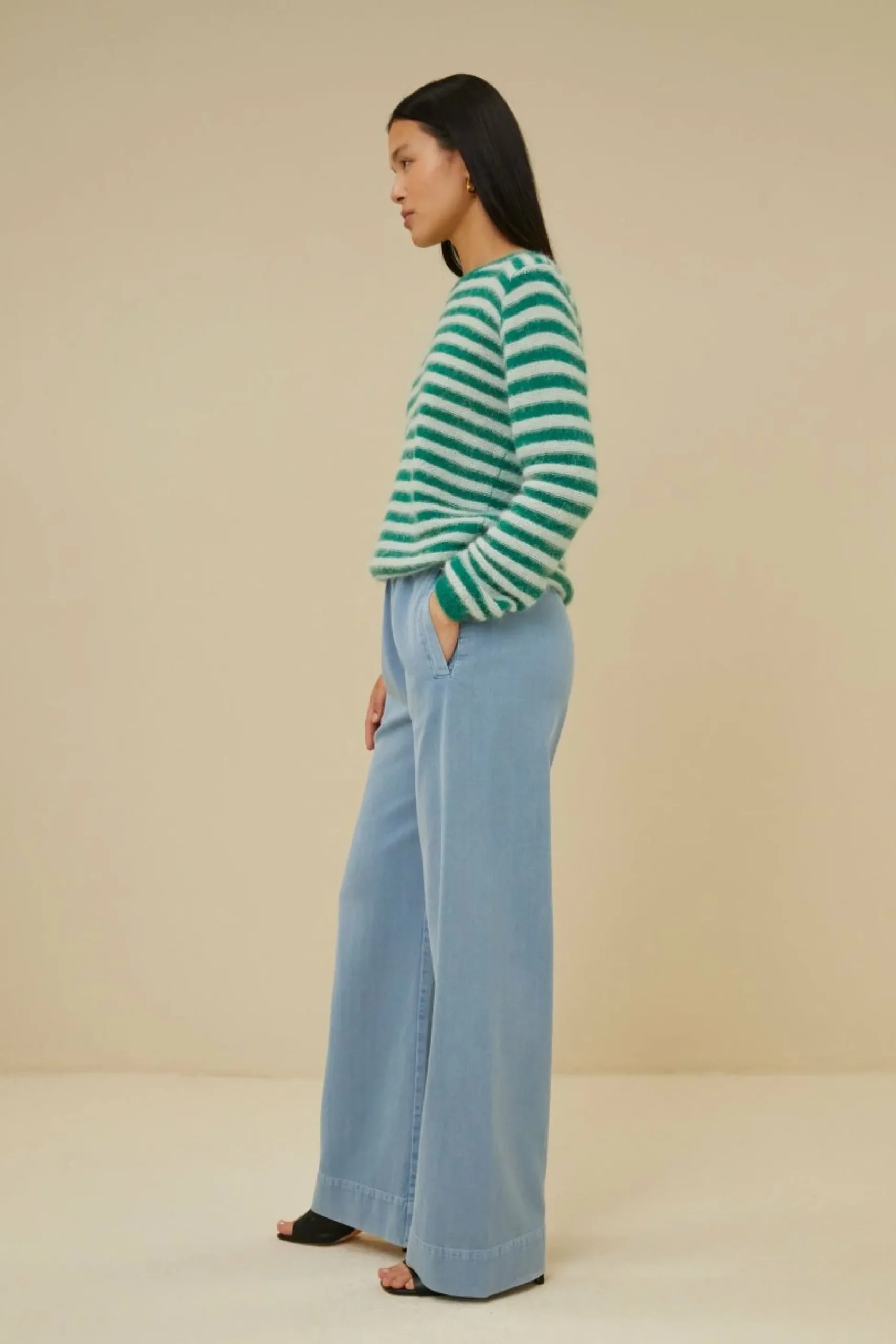 By bar Truien<Gwen Thin Stripe Pullover