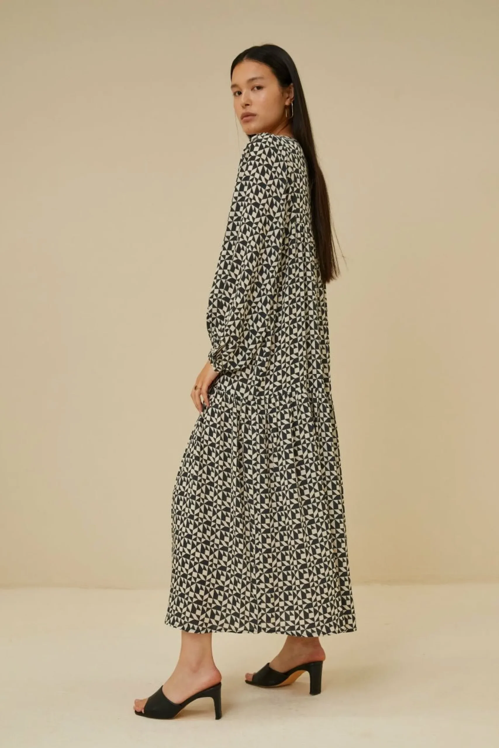By bar Jurken<Hayley Graphic Dress