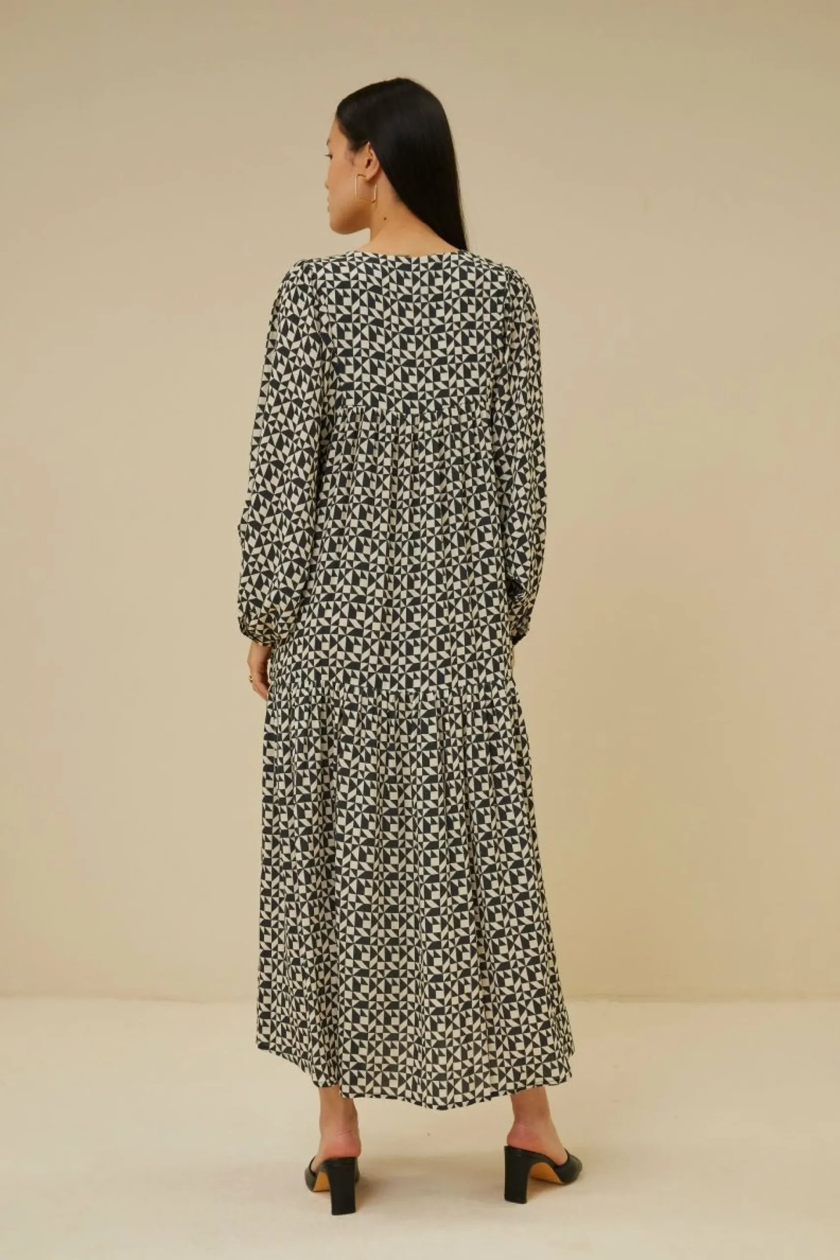 By bar Jurken<Hayley Graphic Dress