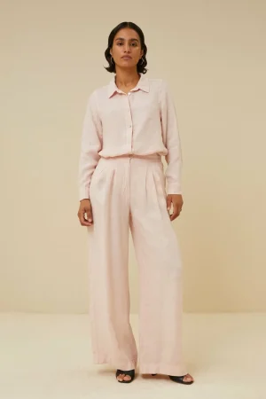 By bar Co-Ord Sets<Irene Linen Ls Blouse