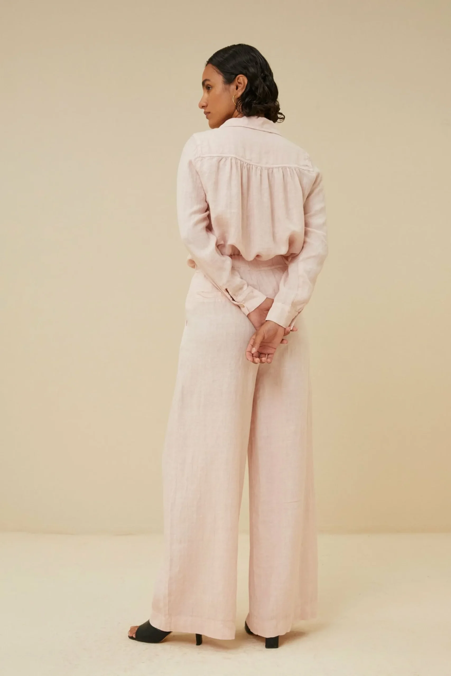By bar Co-Ord Sets<Irene Linen Ls Blouse