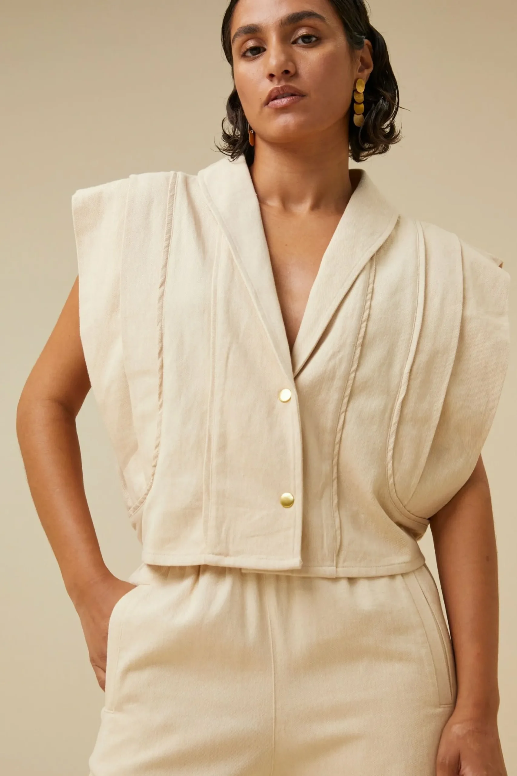 By bar Co-Ord Sets<Jane Sleeveless Jacket
