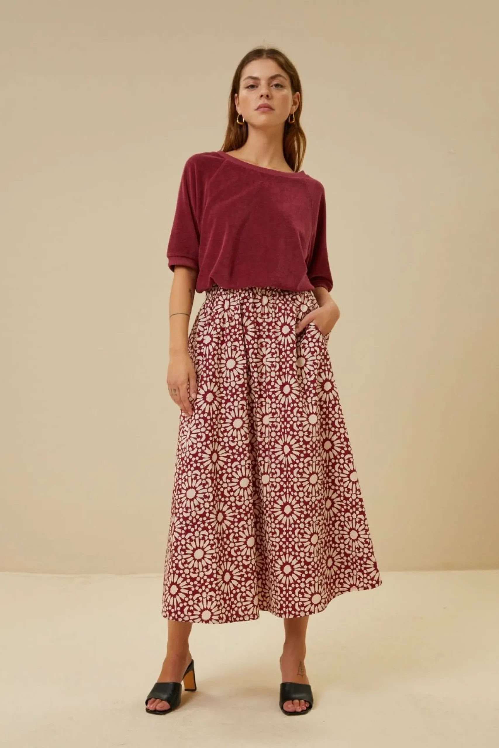 By bar Rokken<Juta Sunflower Skirt