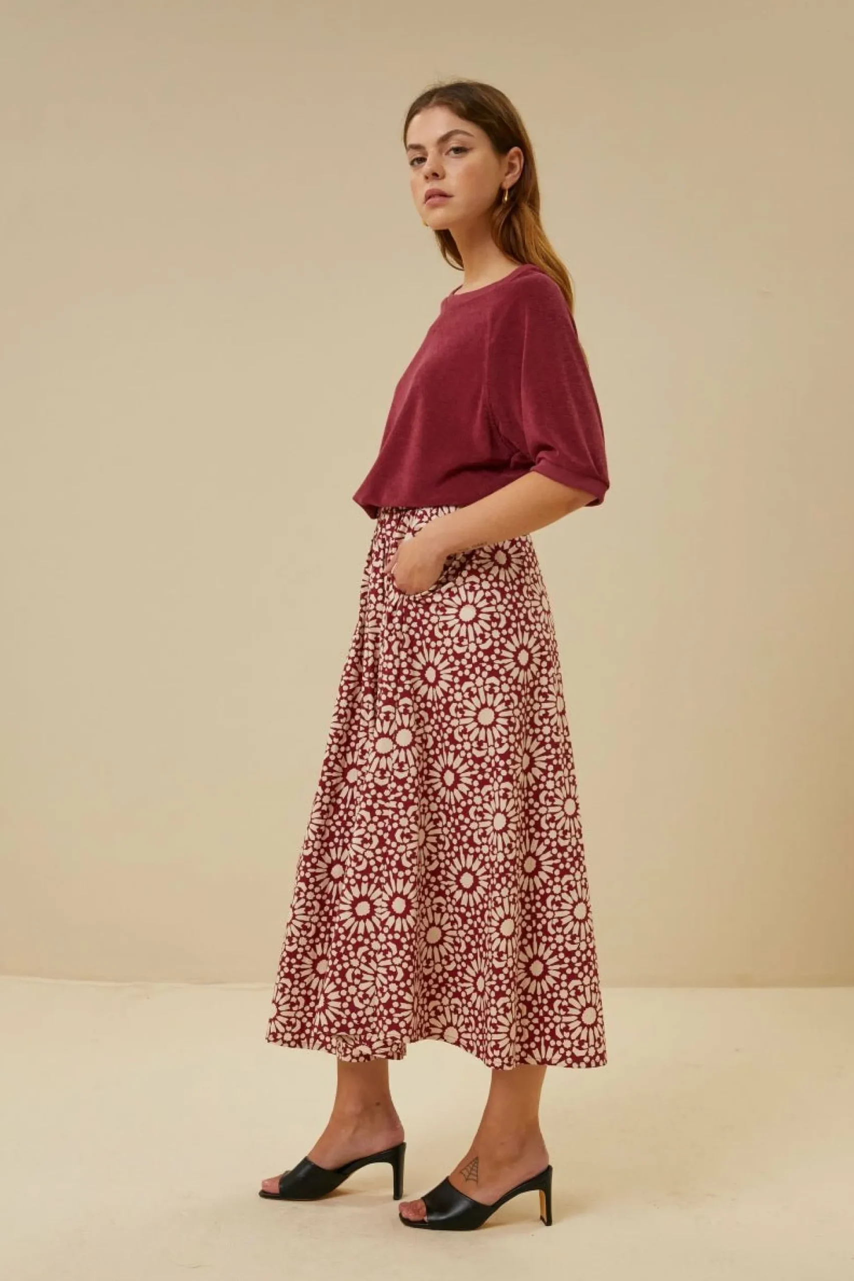 By bar Rokken<Juta Sunflower Skirt