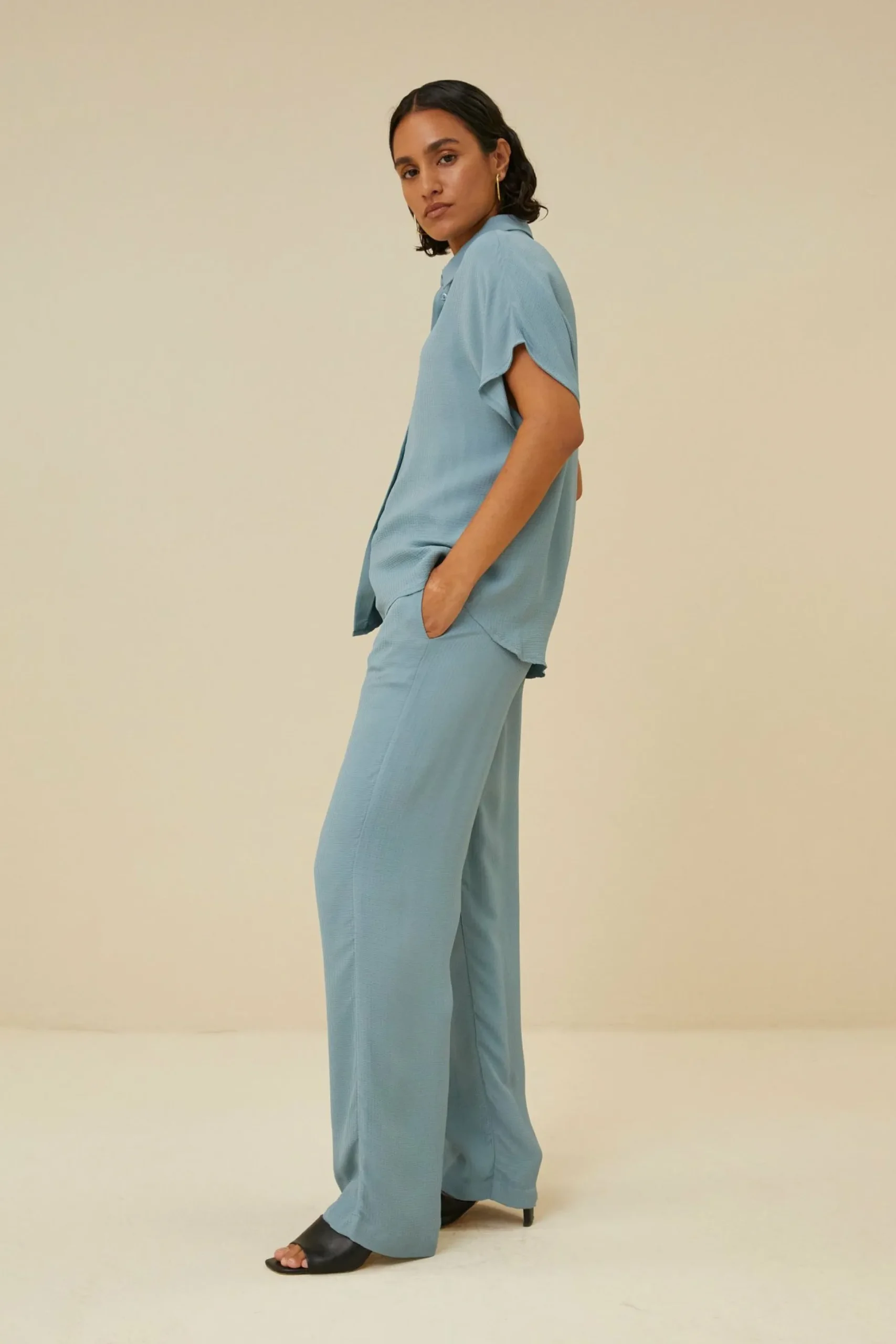 By bar Co-Ord Sets<Karly Satin Stripe Blouse