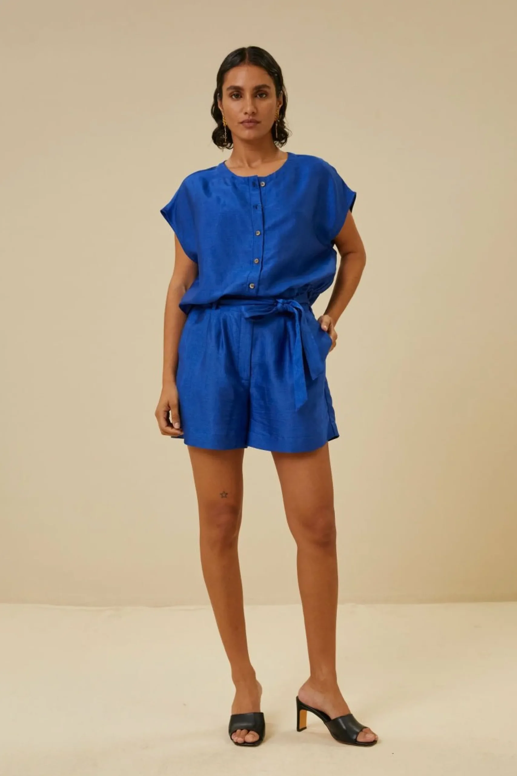 By bar Co-Ord Sets<Lode Gloss Blouse