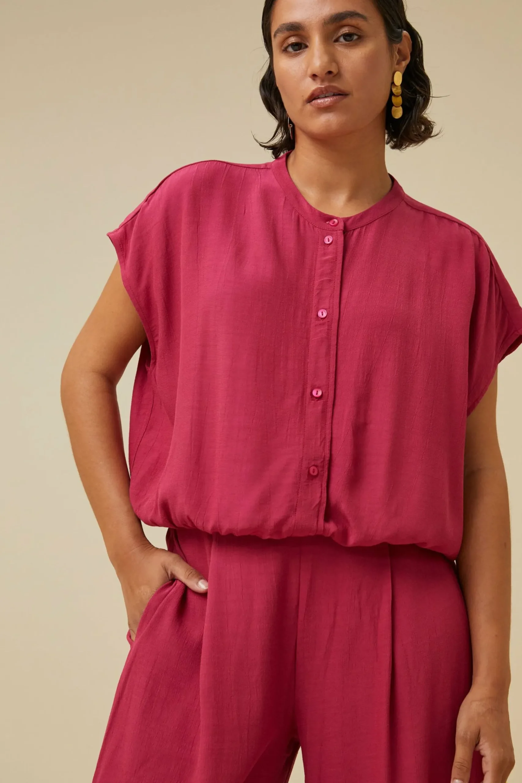 By bar Blouses<Lode Viscose Blouse