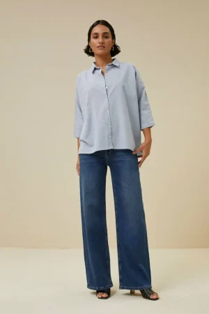 By bar Blouses<Norel Pin Stripe Blouse