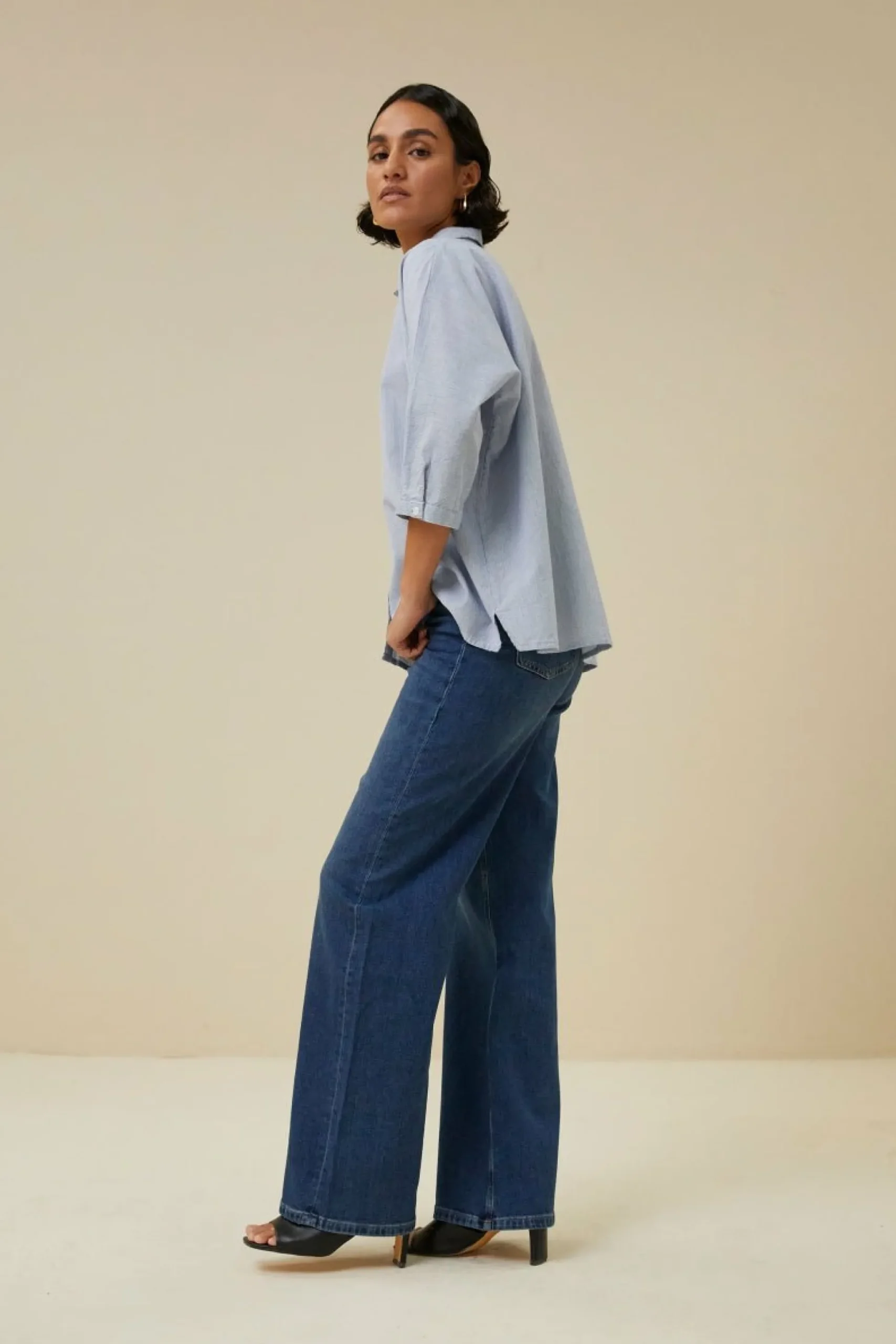 By bar Blouses<Norel Pin Stripe Blouse