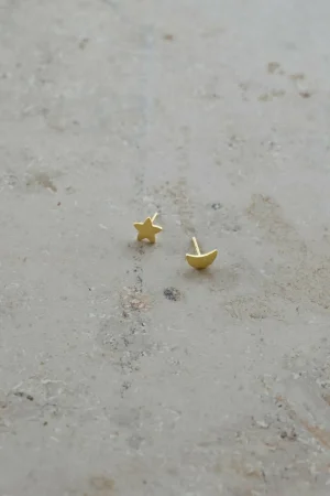 By bar Oorbellen<Pd Star And Moon