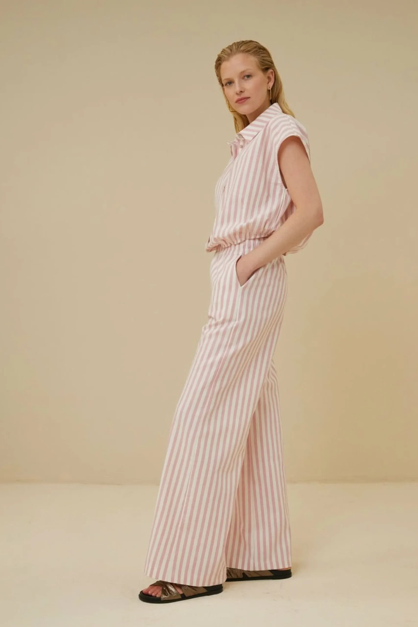 By bar Broeken<Randy Linen Stripe Pant
