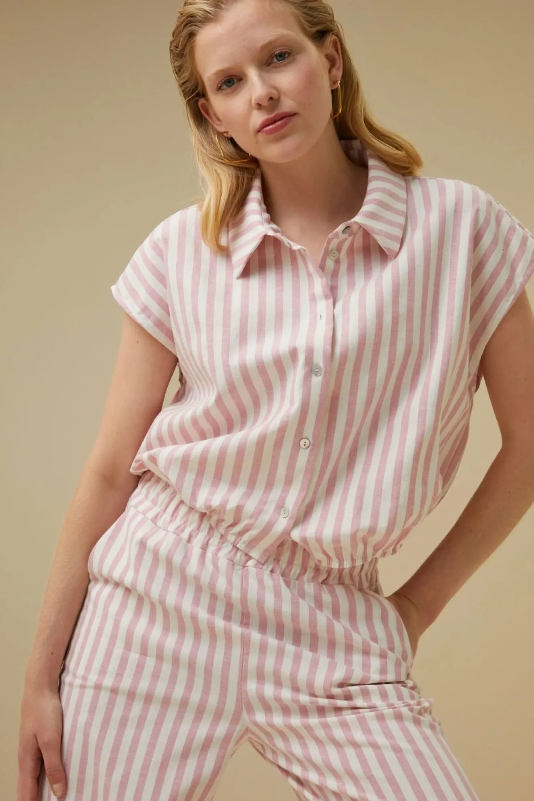 By bar Co-Ord Sets<Randy Linen Stripe Pant