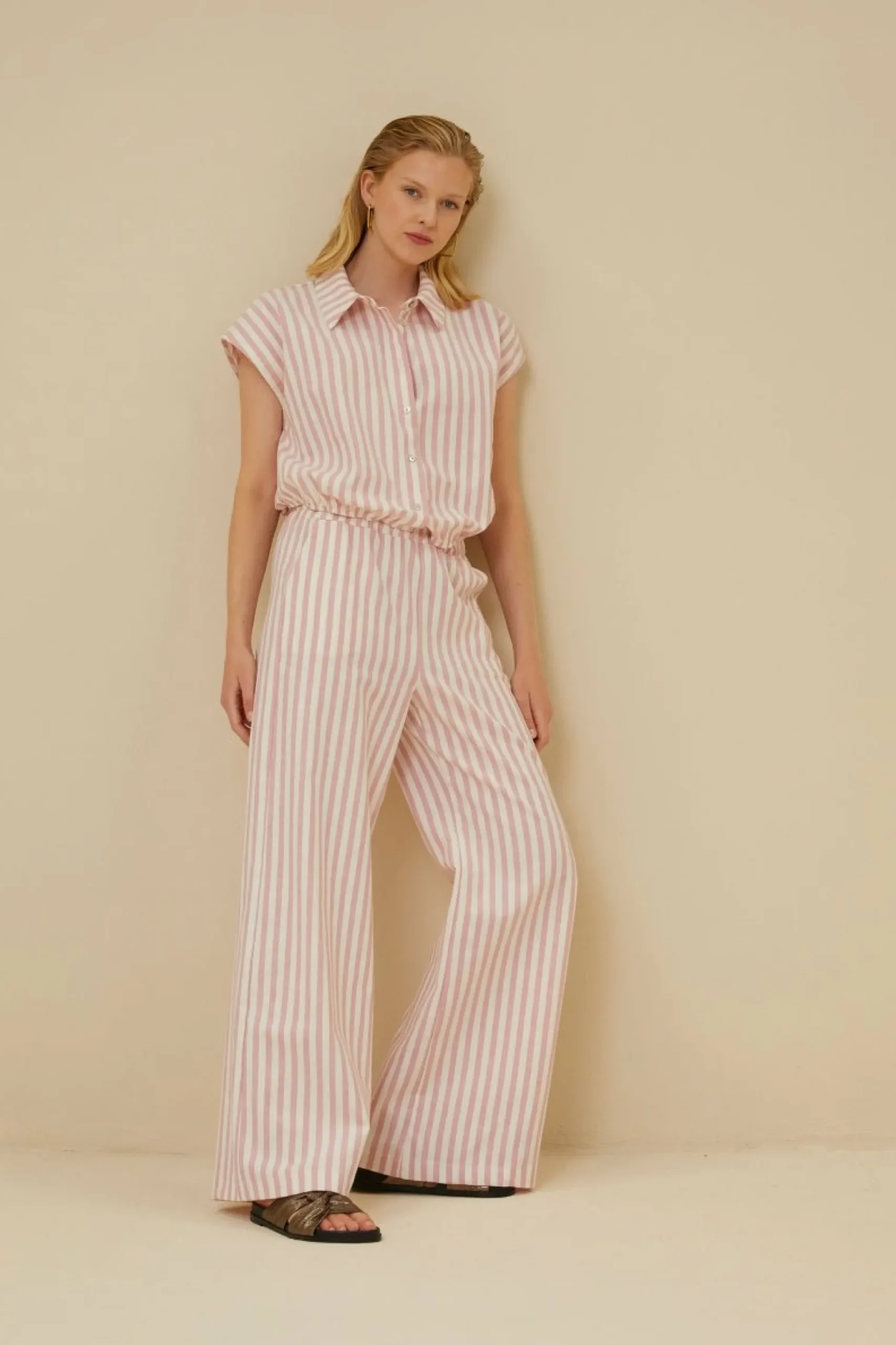 By bar Broeken<Randy Linen Stripe Pant