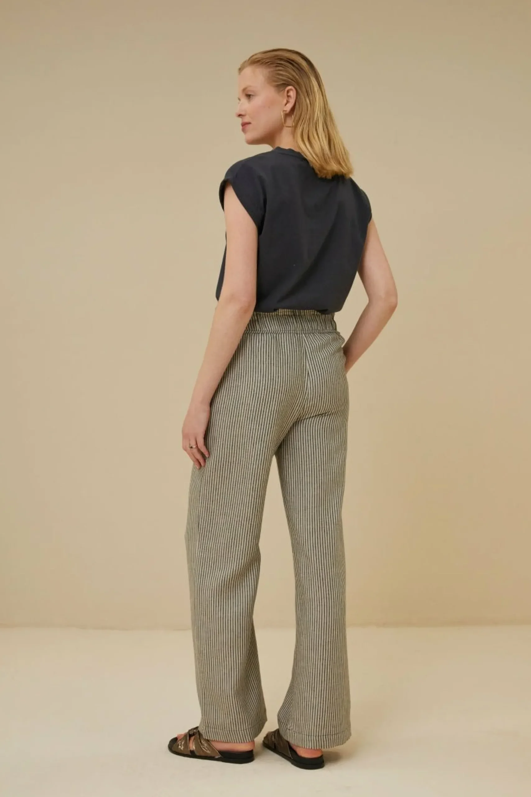 By bar Broeken<Robyn Linen Stripe Pant