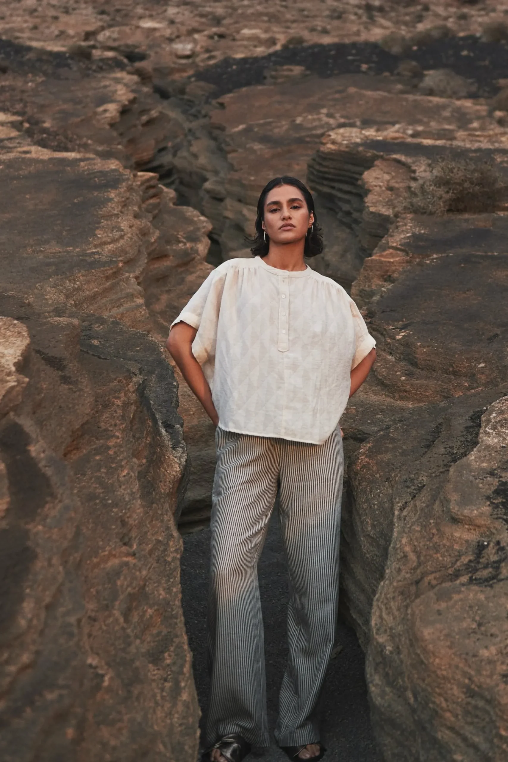 By bar Broeken<Robyn Linen Stripe Pant
