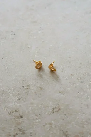 By bar Oorbellen<Ruby Stud Earring