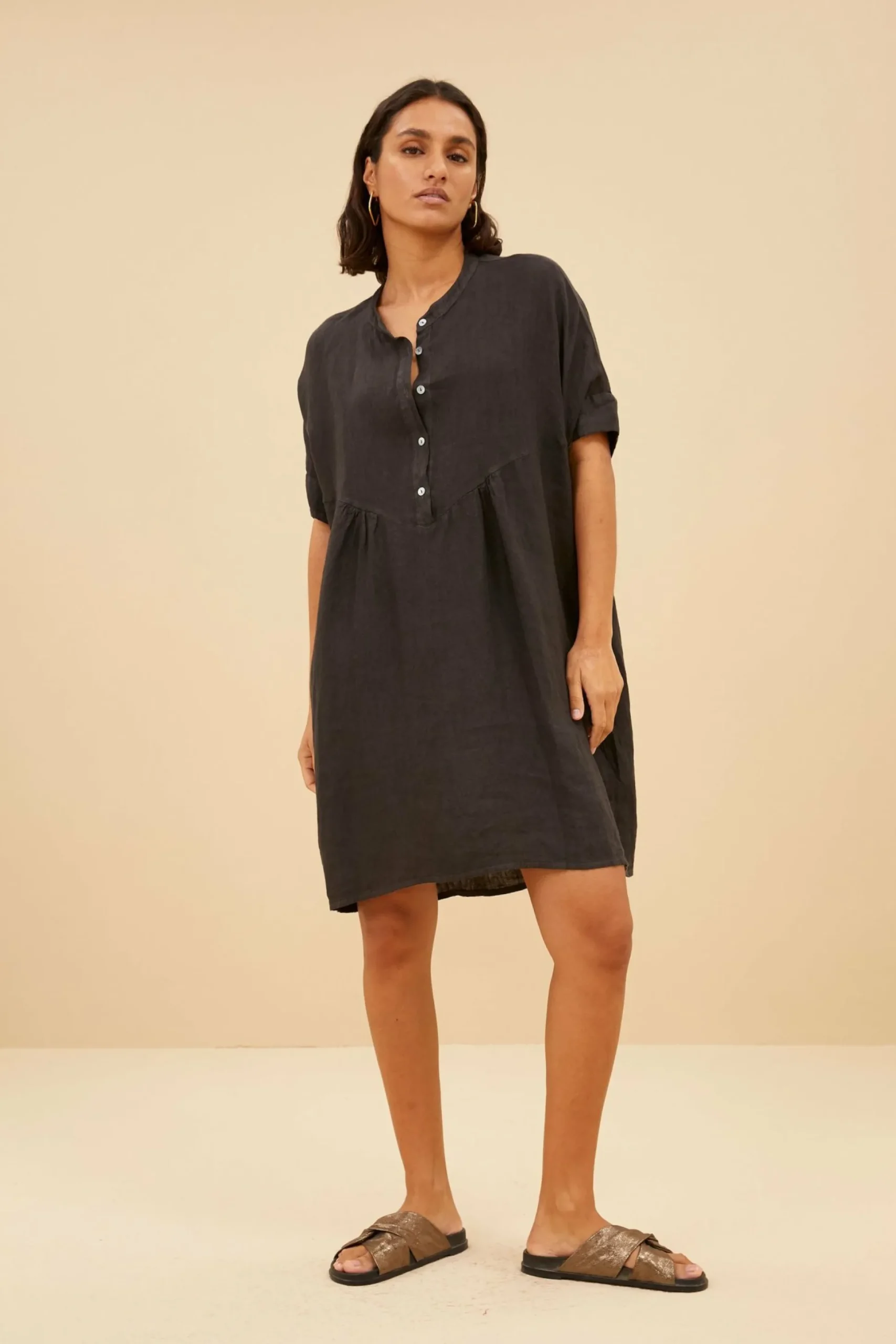 By bar Jurken<Tais Linen Dress