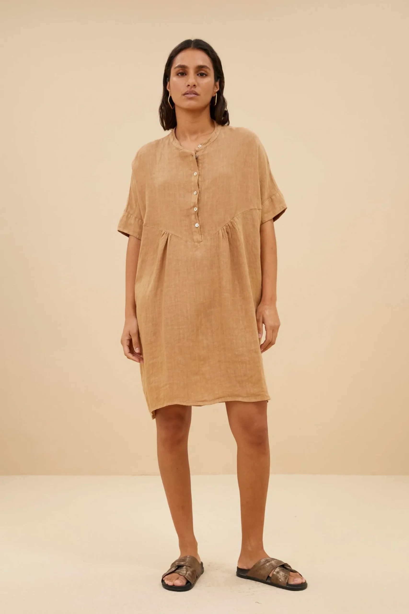 By bar Jurken<Tais Linen Dress