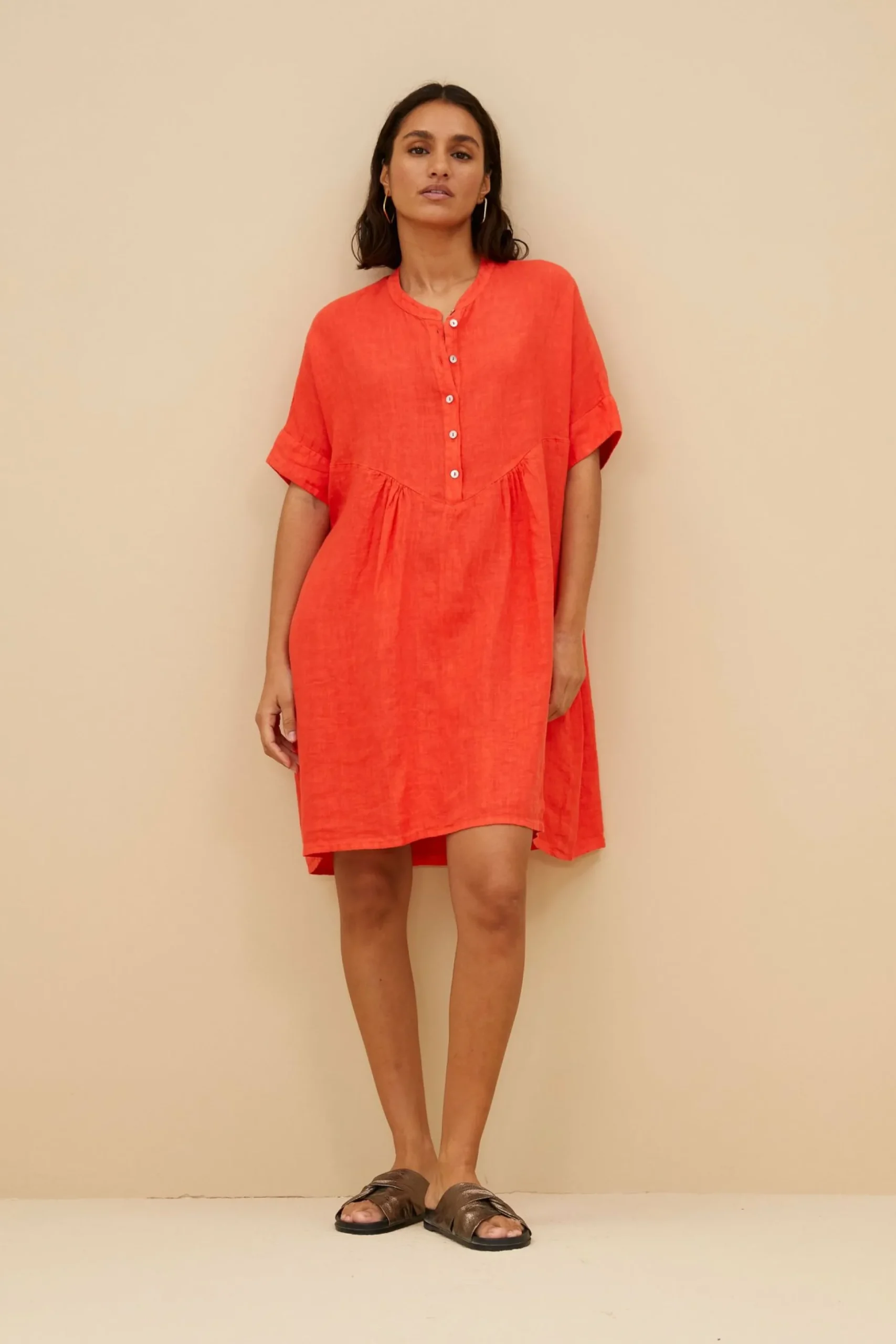 By bar Jurken<Tais Linen Dress