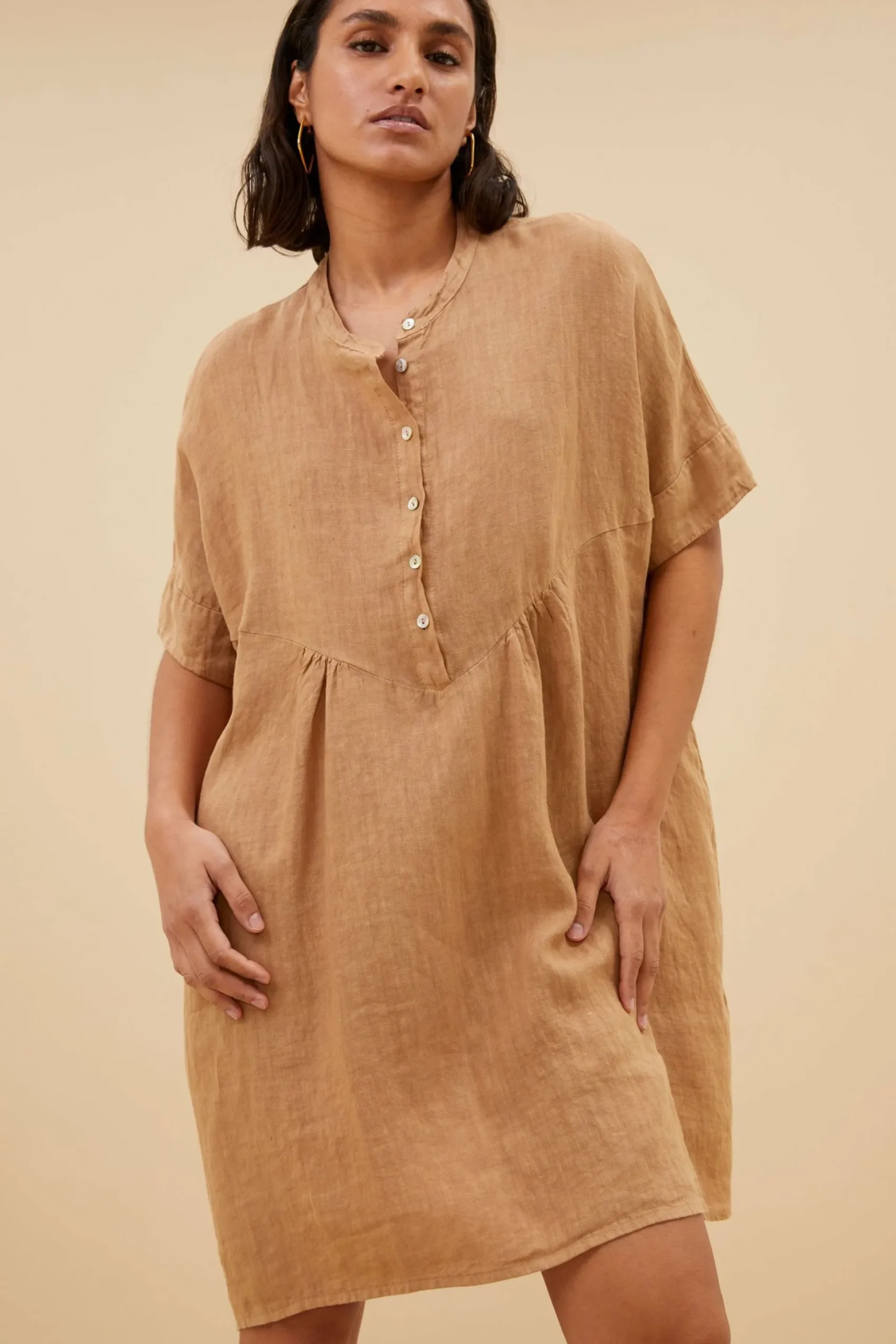 By bar Jurken<Tais Linen Dress
