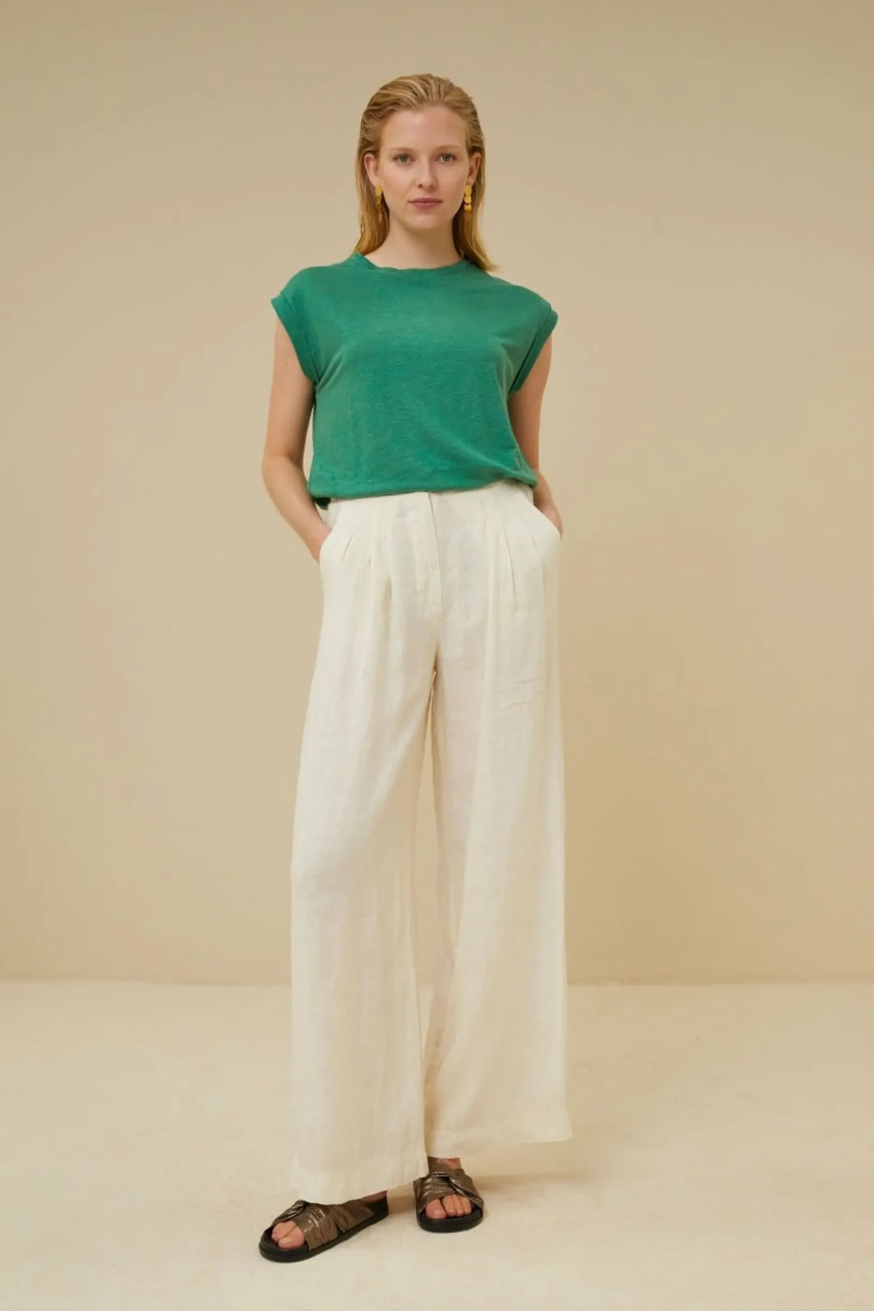 By bar Tops & Shirts<Thelma Linen Top