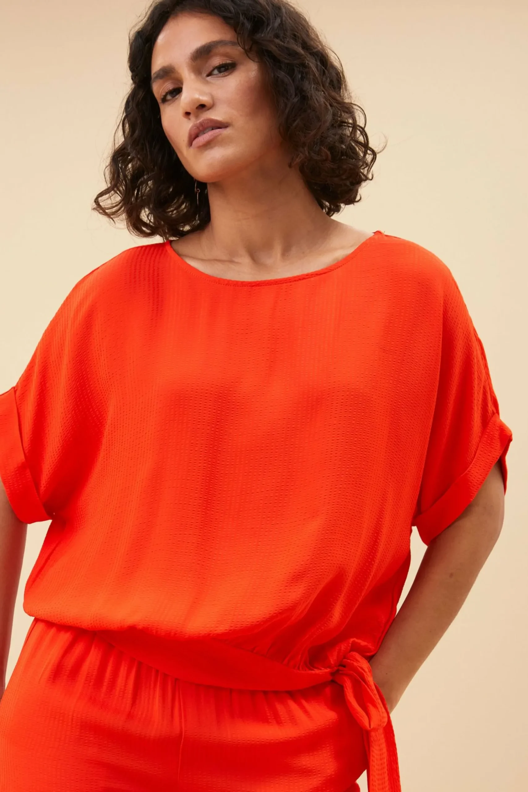 By bar Blouses<Uma Satin Stripe Blouse