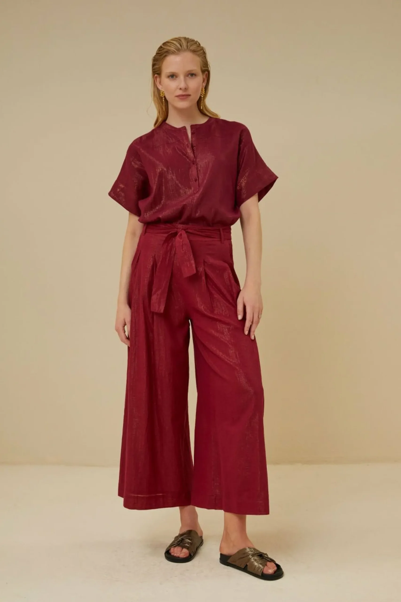 By bar Broeken<Wanda Metallic Pant