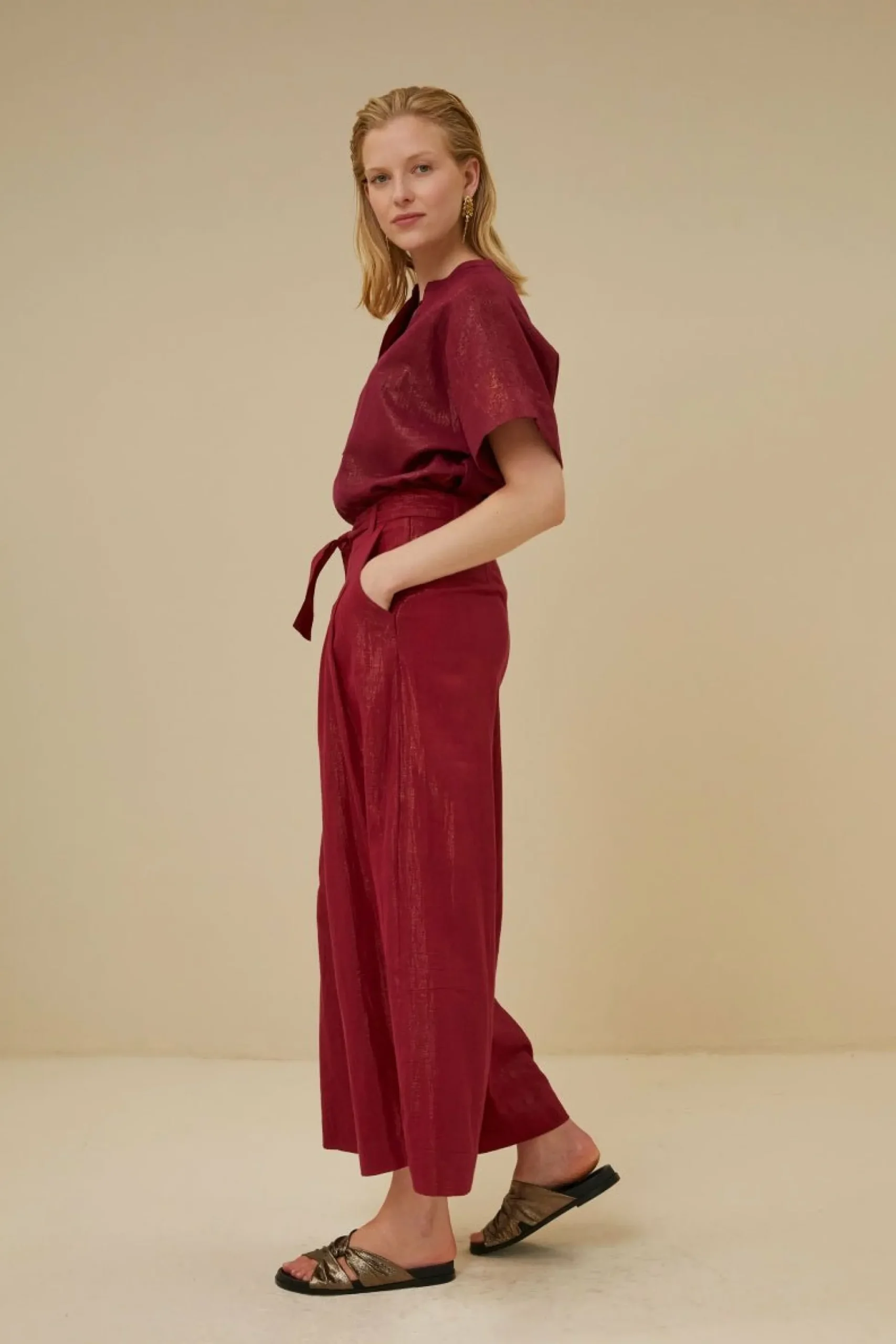 By bar Broeken<Wanda Metallic Pant