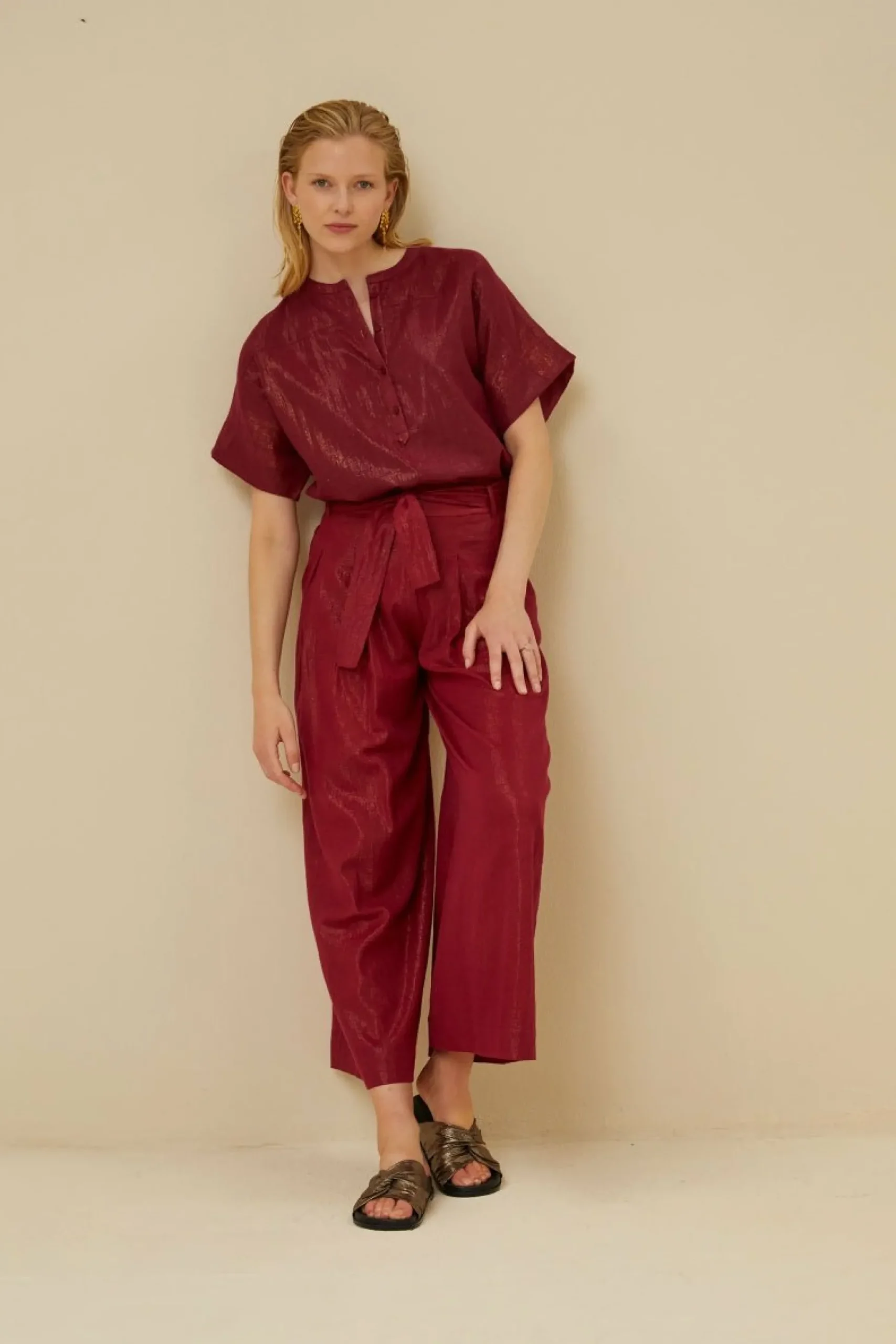 By bar Broeken<Wanda Metallic Pant